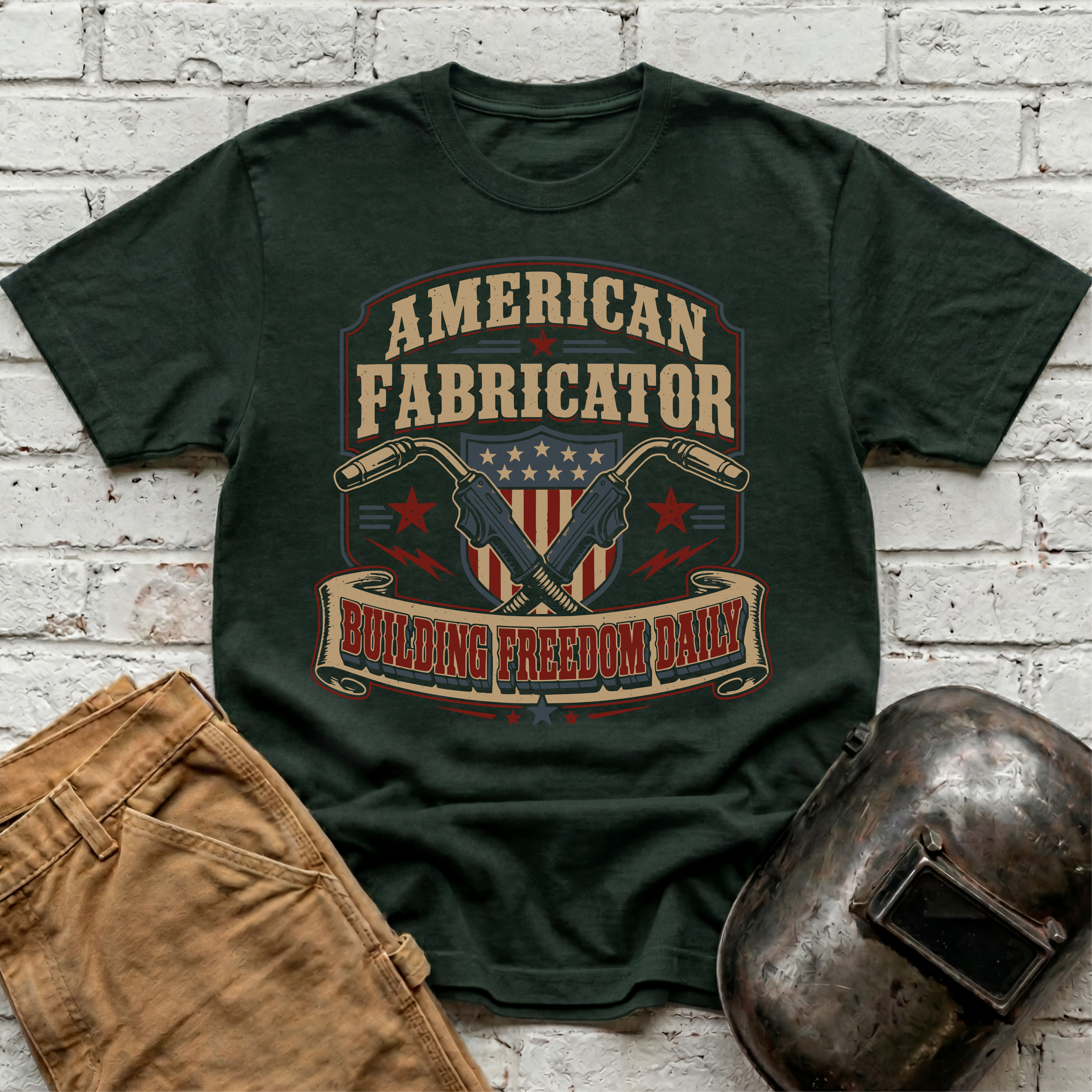 American Fabricator Building Freedom Daily T-shirt