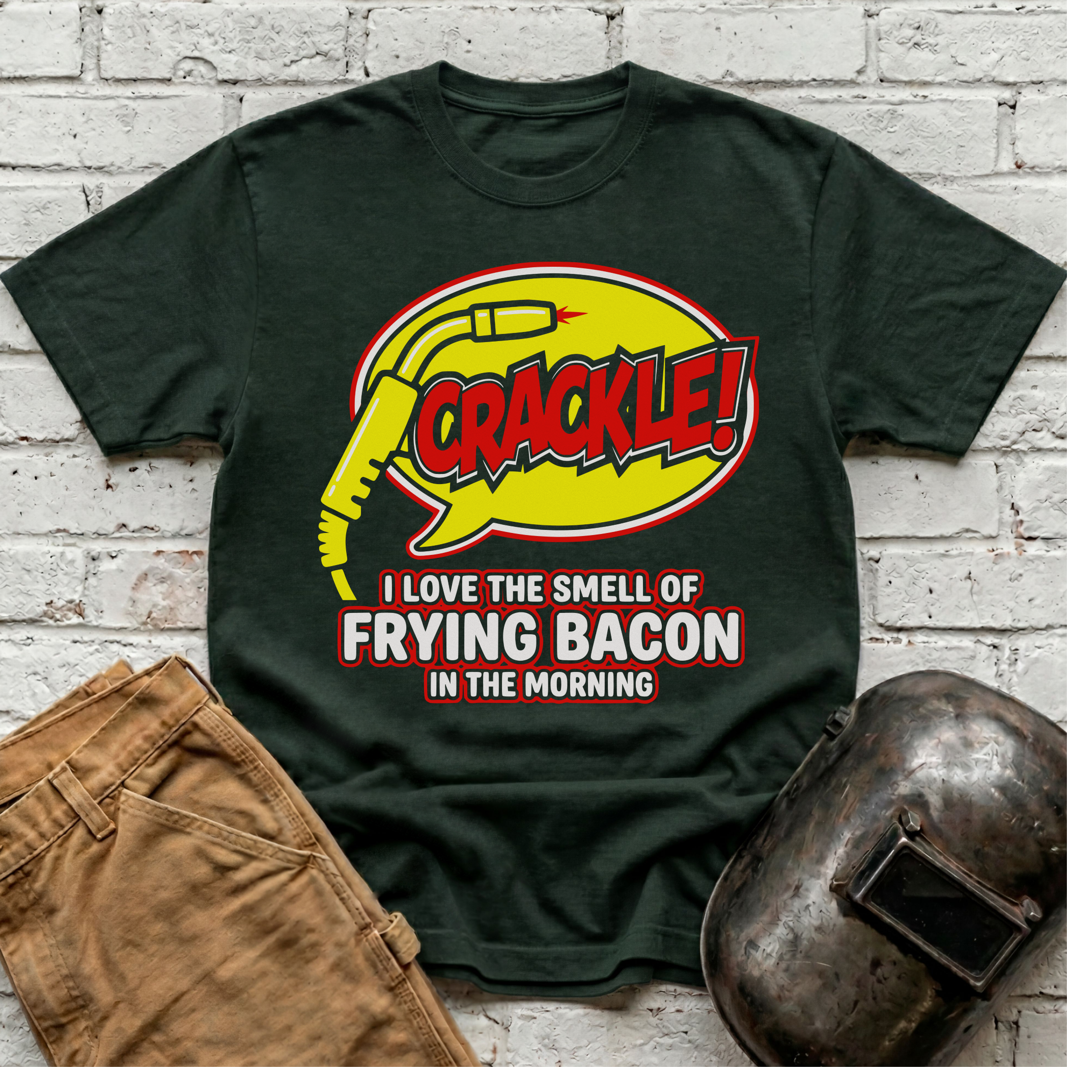 CRACKLE Frying Bacon T-shirt