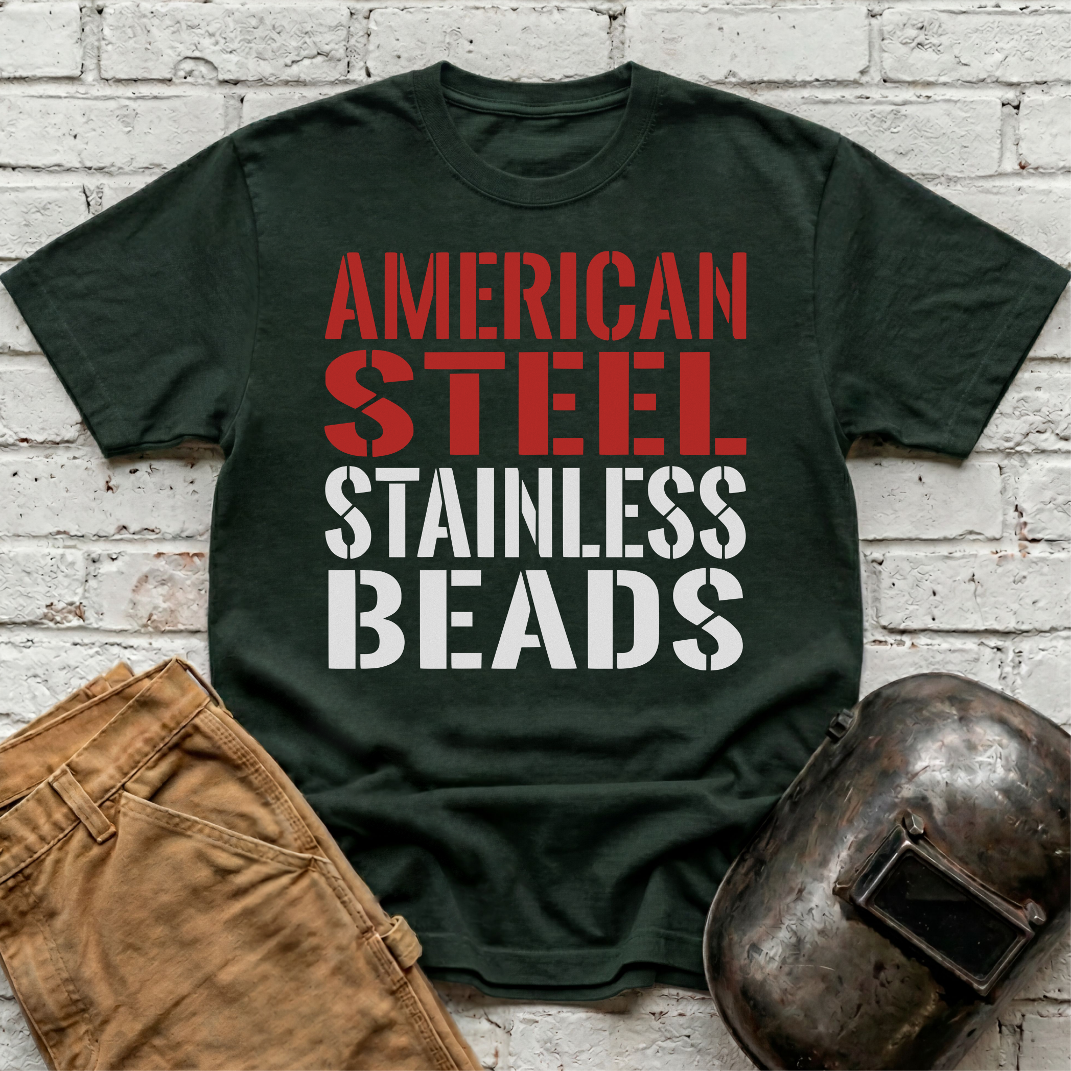 American Steel Stainless Beads T-shirt