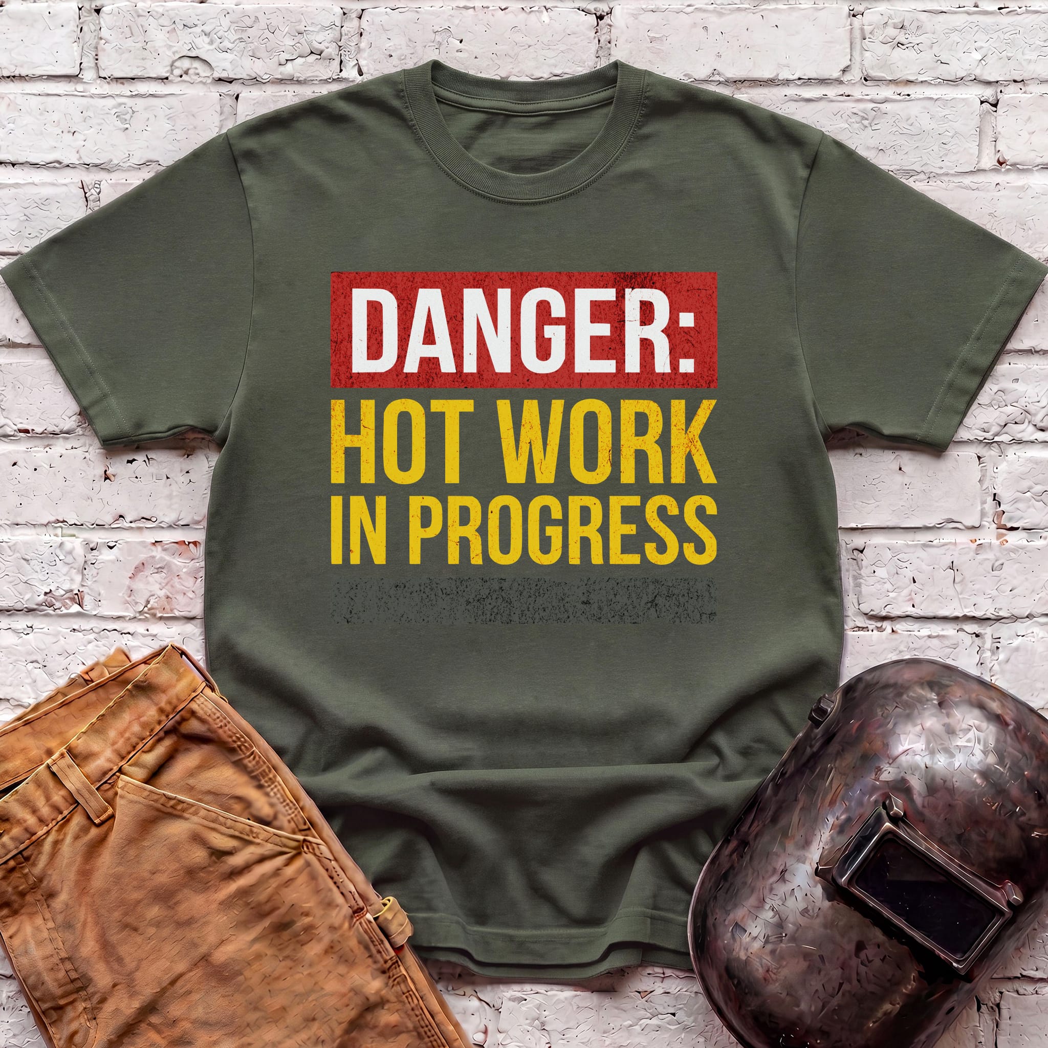 DANGER: HOT WORKS In Progress T-shirt
