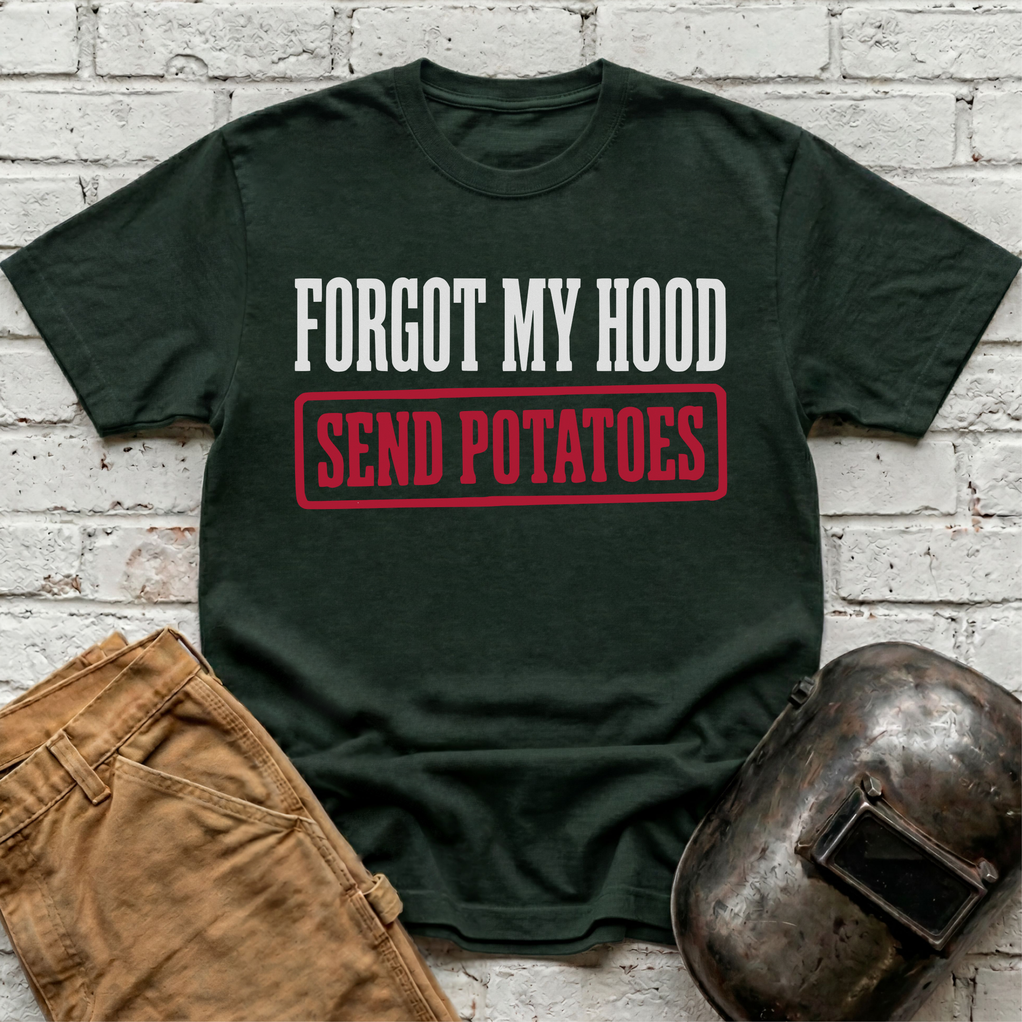 Forgot Hood SEND POTATOES T-shirt