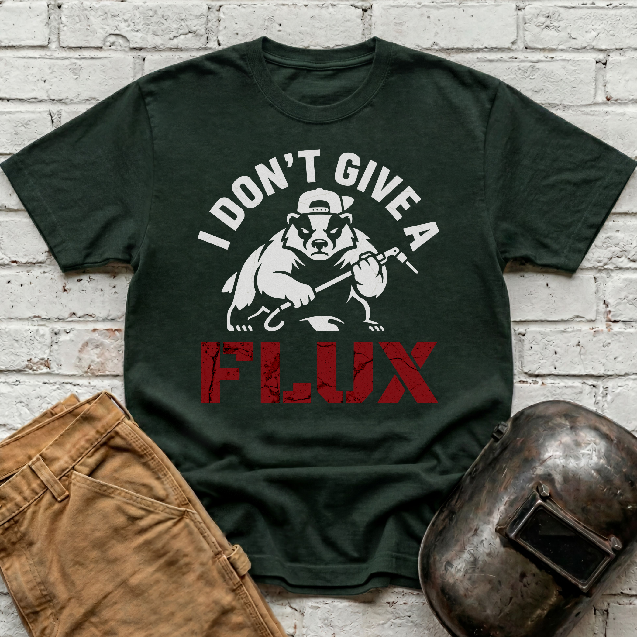 I DON'T GIVE A FLUX badger T-shirt