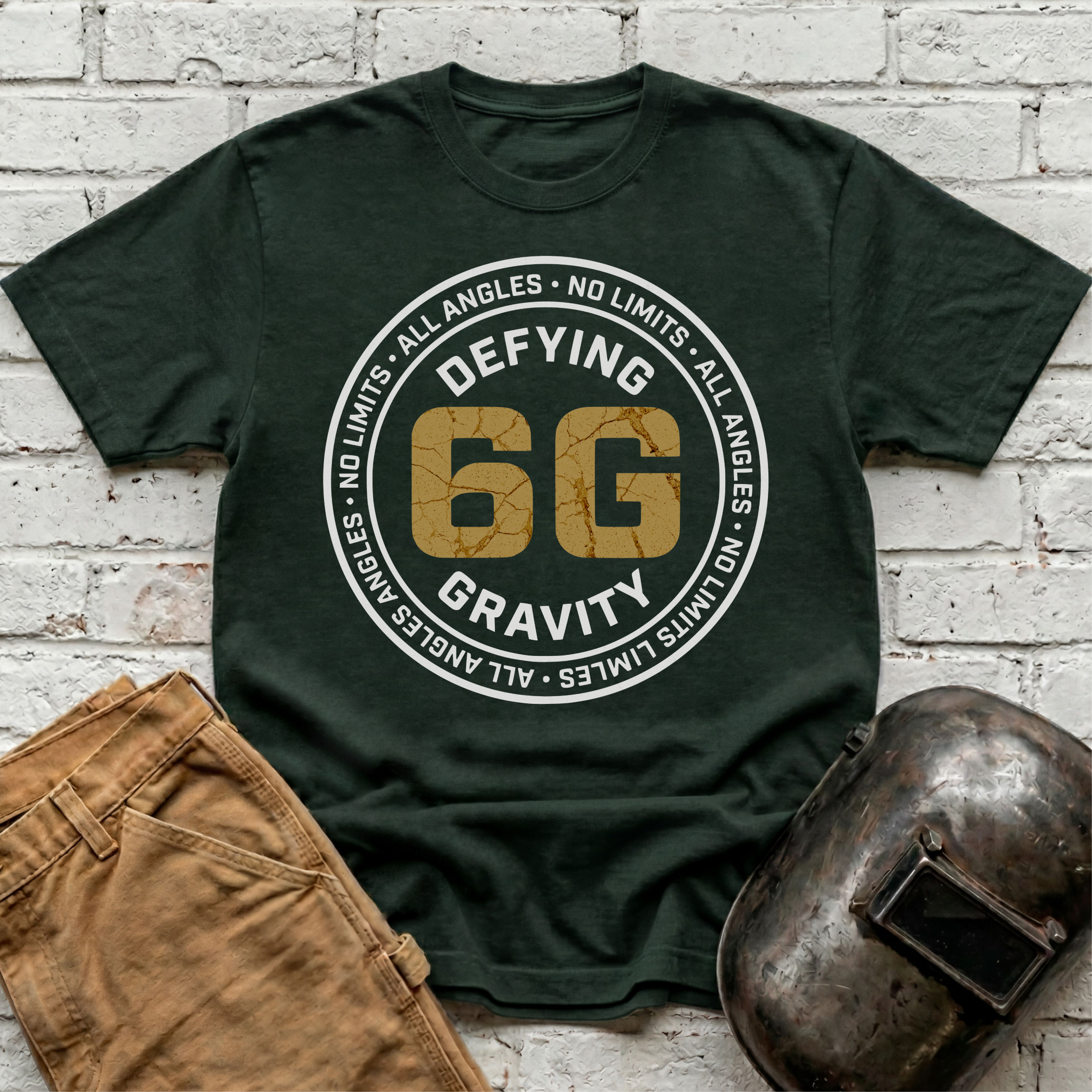 6G ALL ANGLES NO LIMITS DEFYING GRAVITY Badge T-shirt