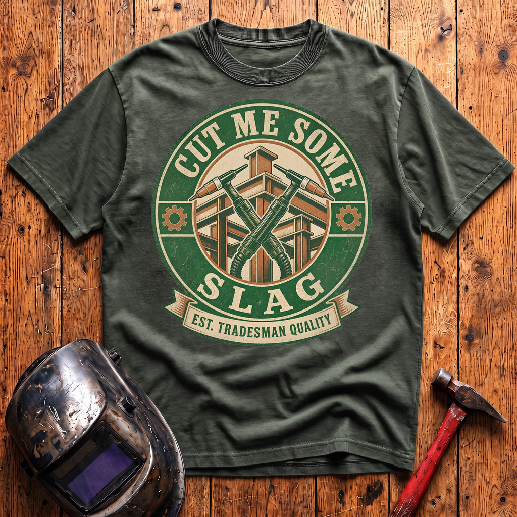 Cut Me Some Slag badge T-shirt