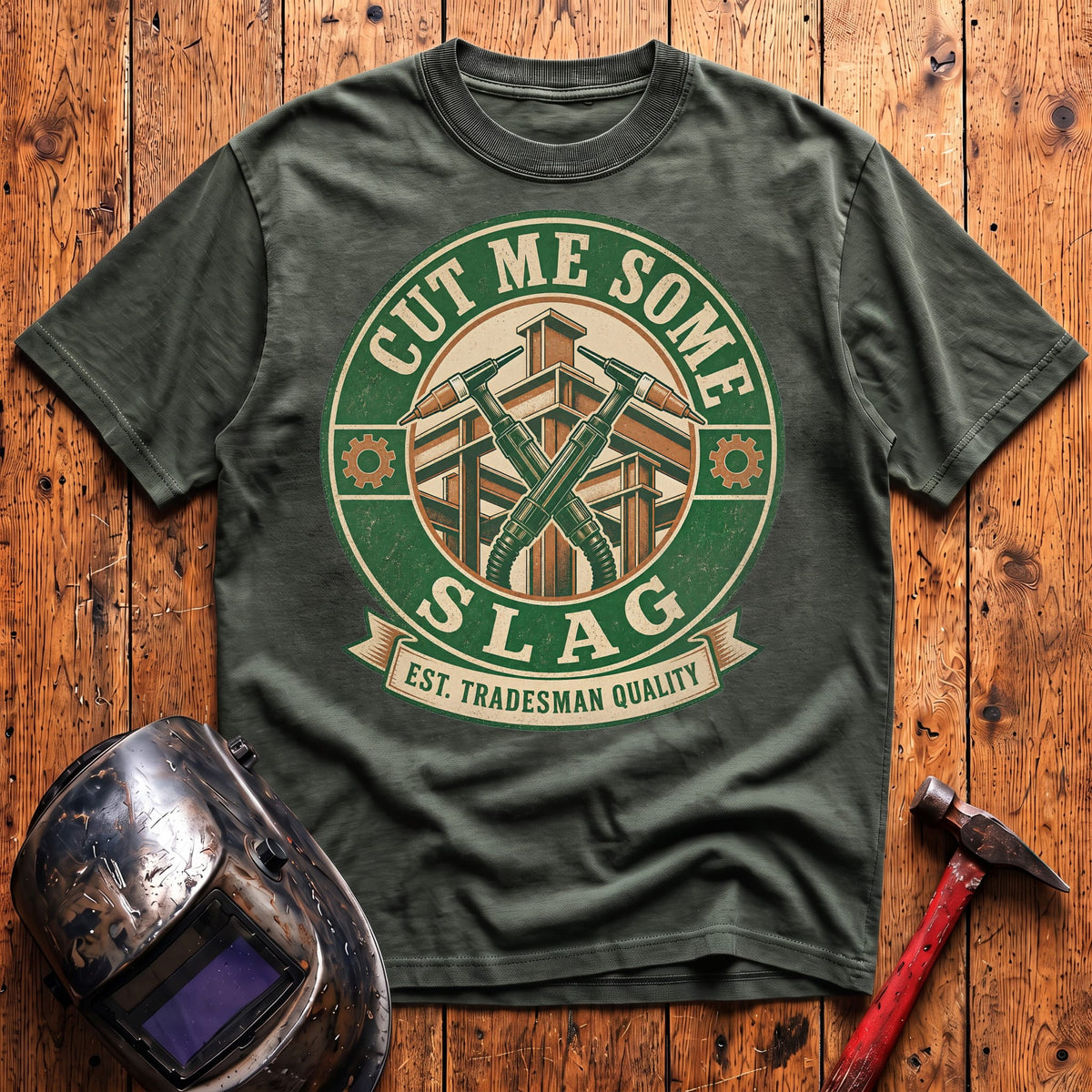 Cut Me Some Slag badge T-shirt