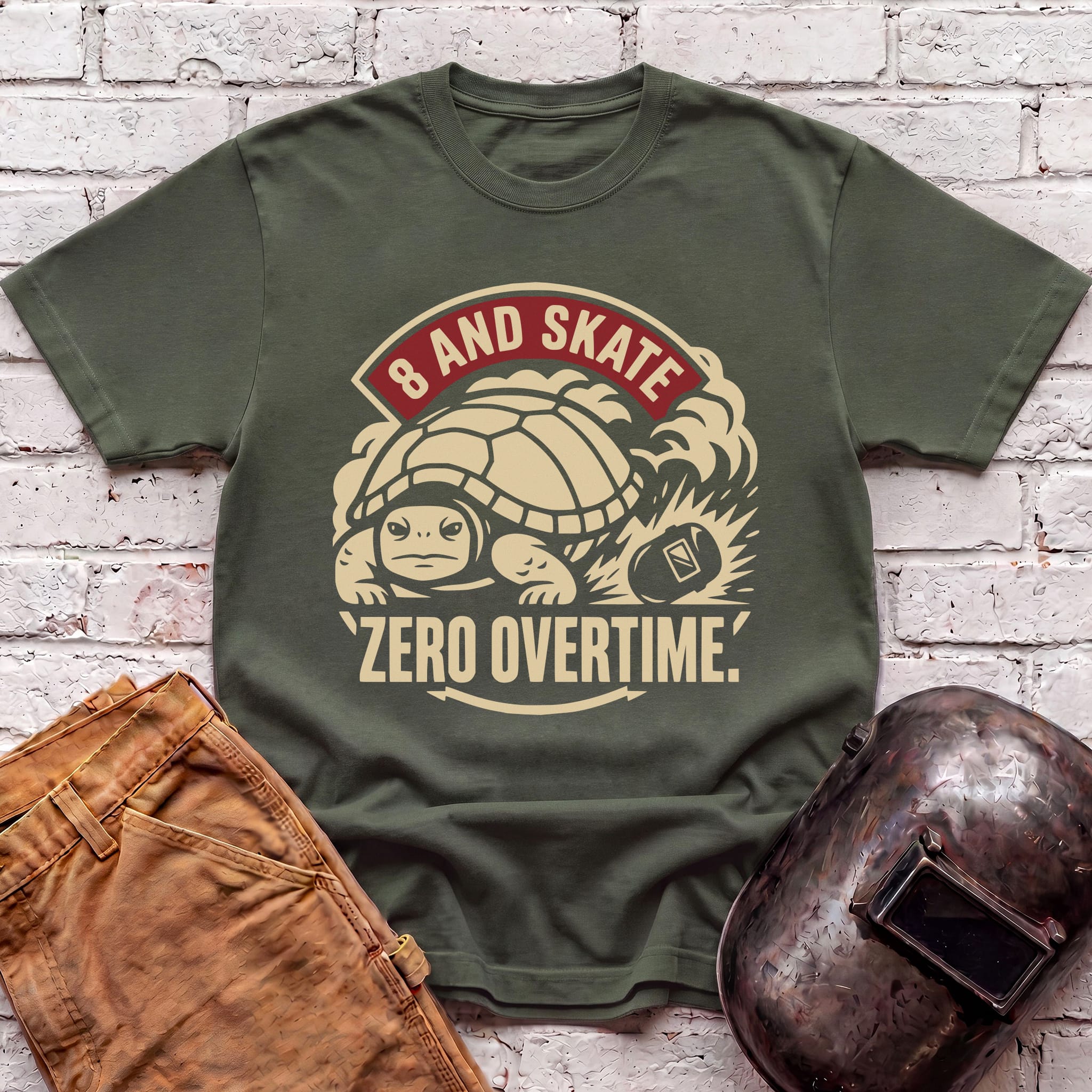 8 AND SKATE Zero Overtime Turtle T-shirt