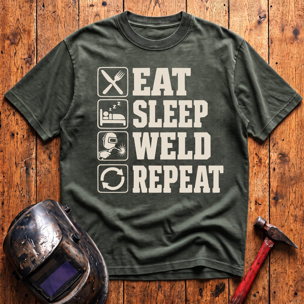 Eat. Sleep. WELD. Repeat. T-shirt
