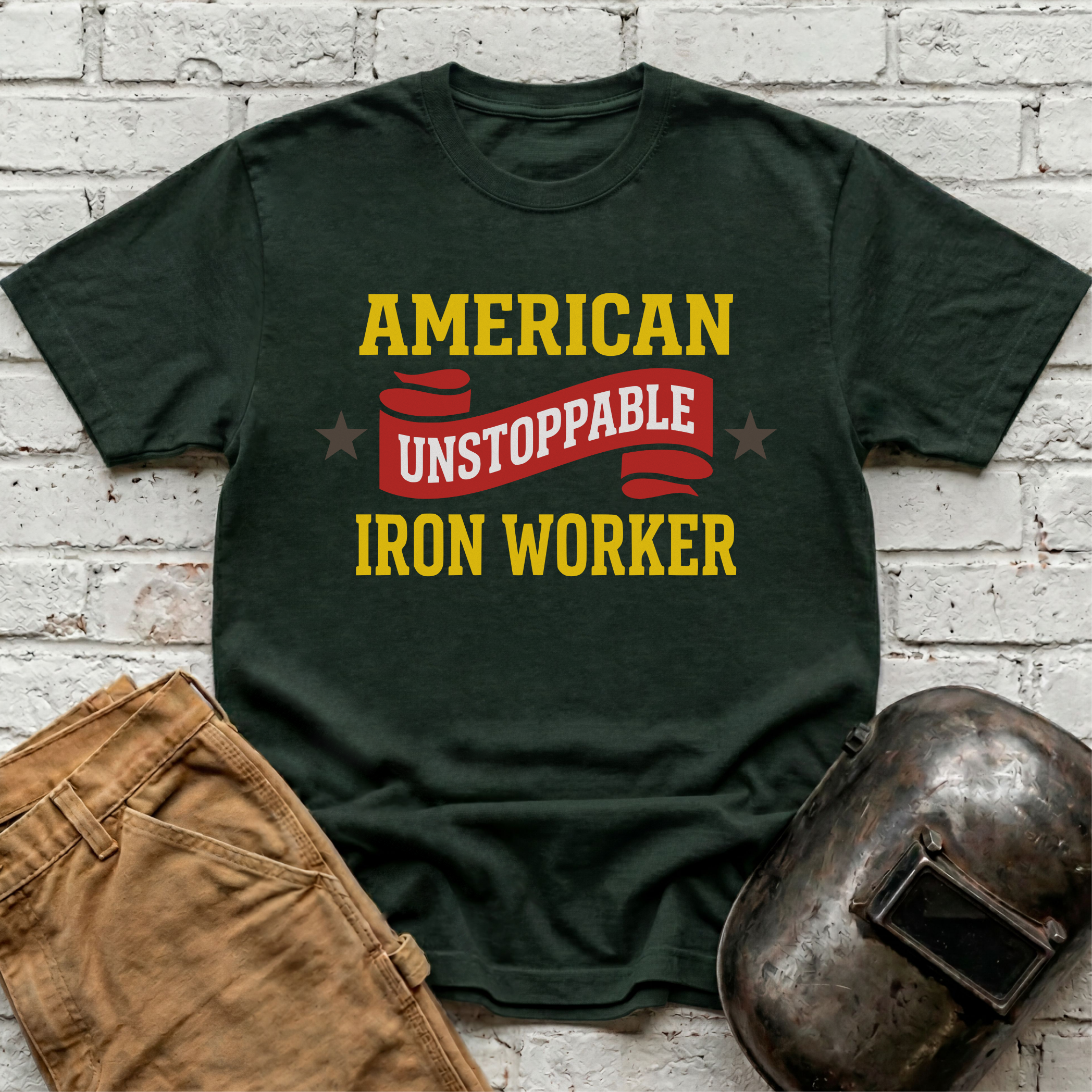 UNSTOPPABLE AMERICAN IRON WORKER T-shirt