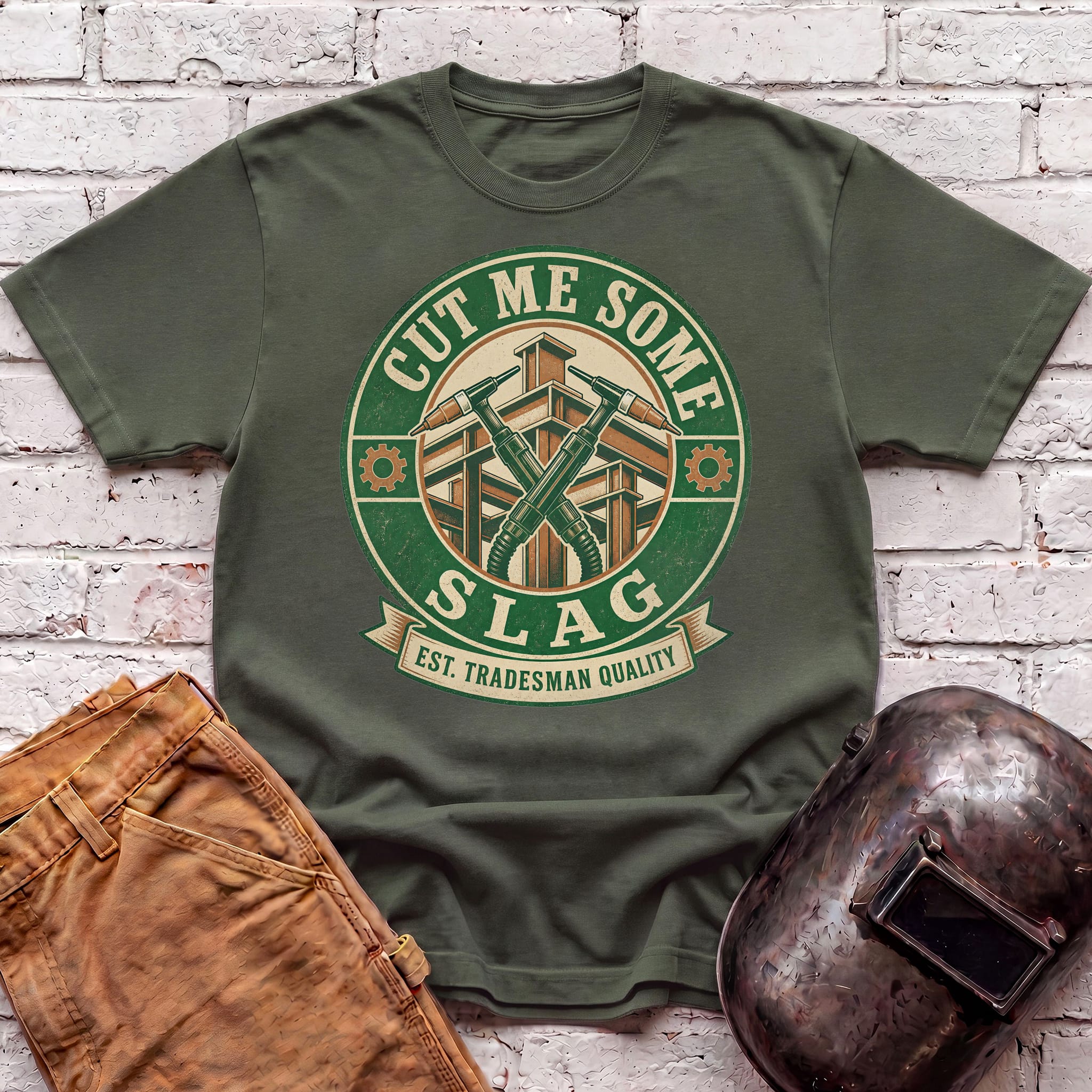 Cut Me Some Slag badge T-shirt