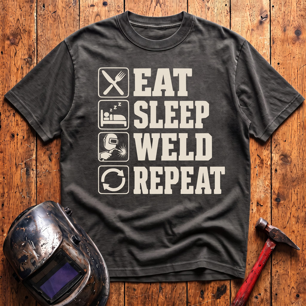 Eat. Sleep. WELD. Repeat. T-shirt