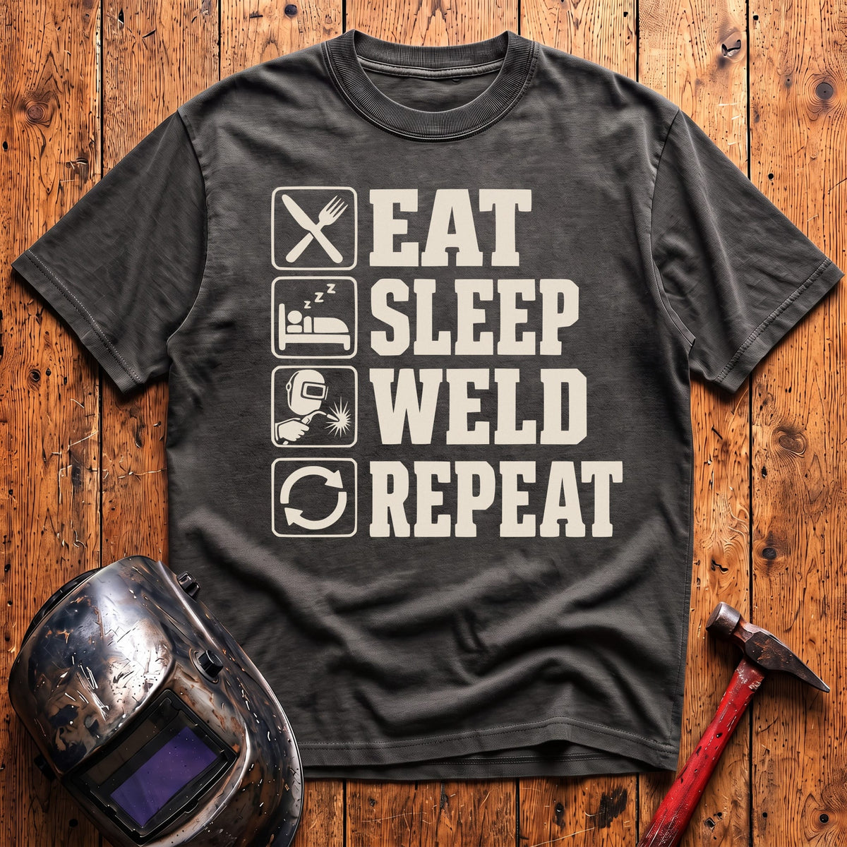 Eat. Sleep. WELD. Repeat. T-shirt