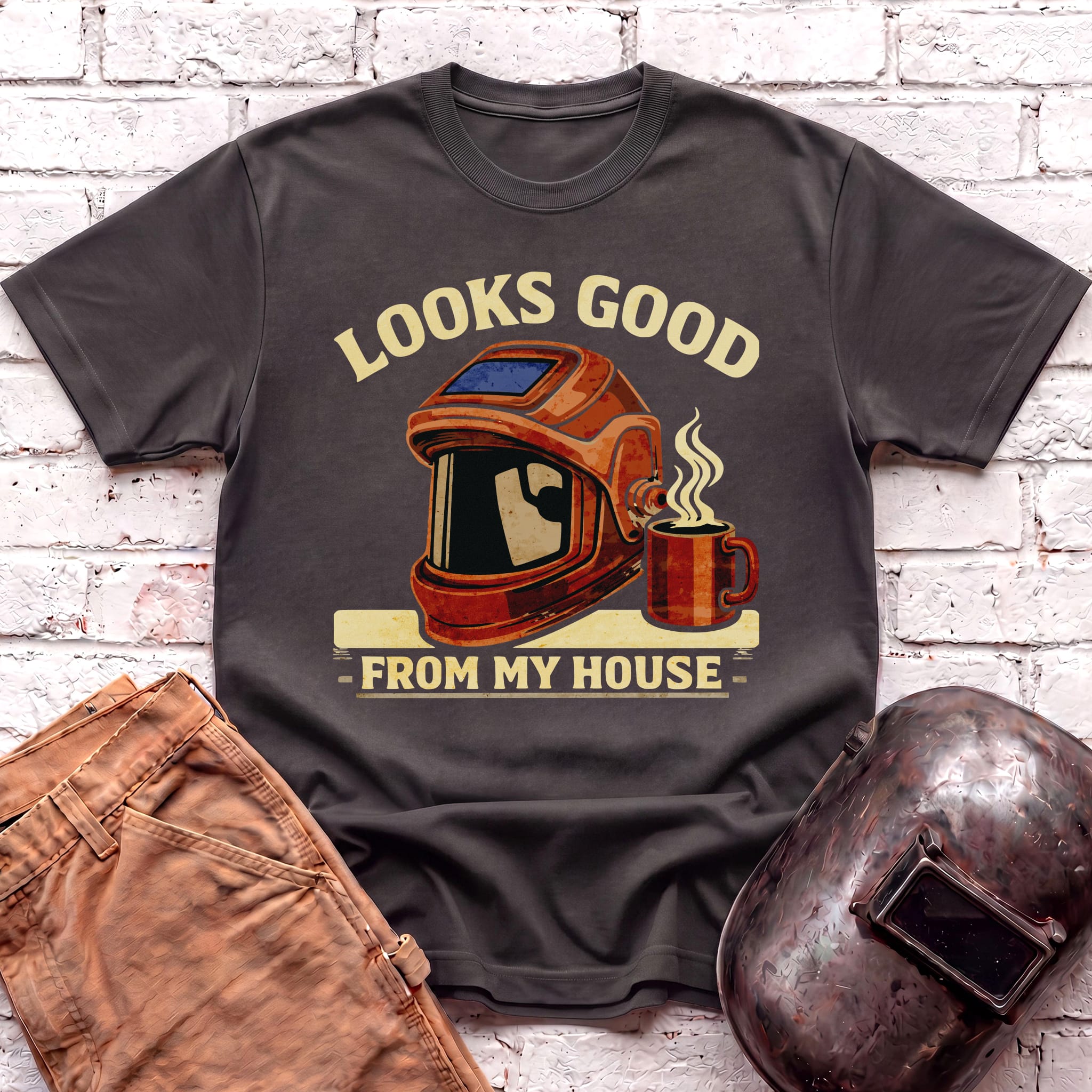 Looks good from my house with coffee T-shirt