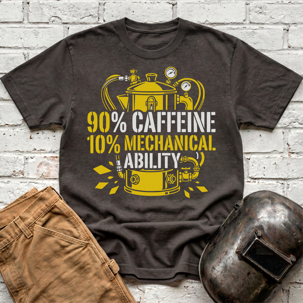 90% Caffeine 10% Mechanical Ability T-shirt