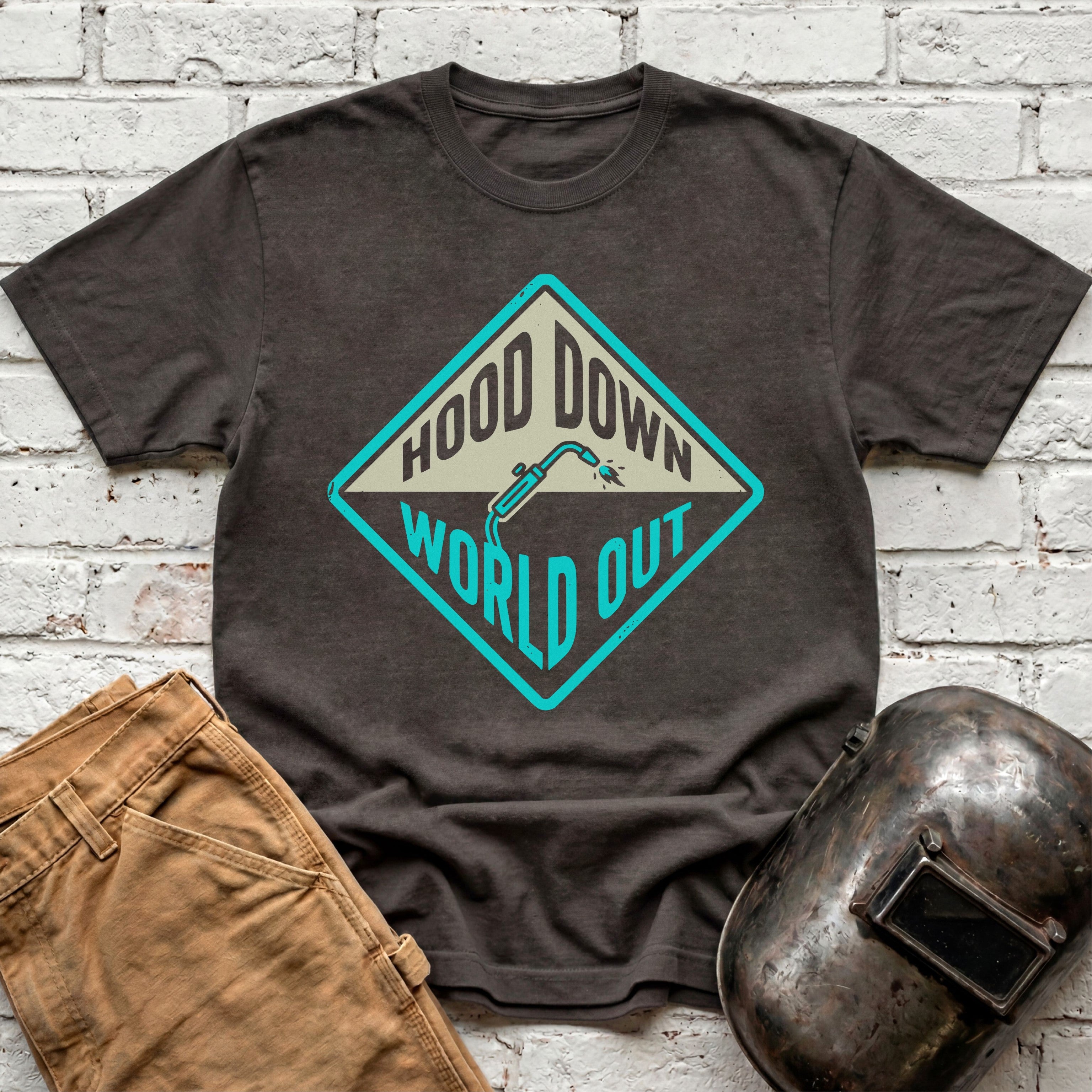 HOOD DOWN WORLD OUT T-shirt