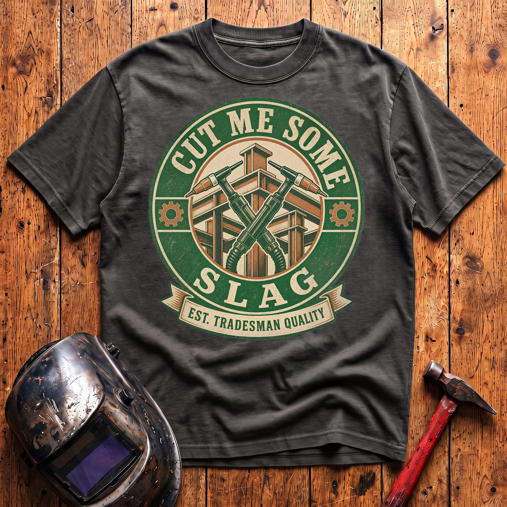 Cut Me Some Slag badge T-shirt