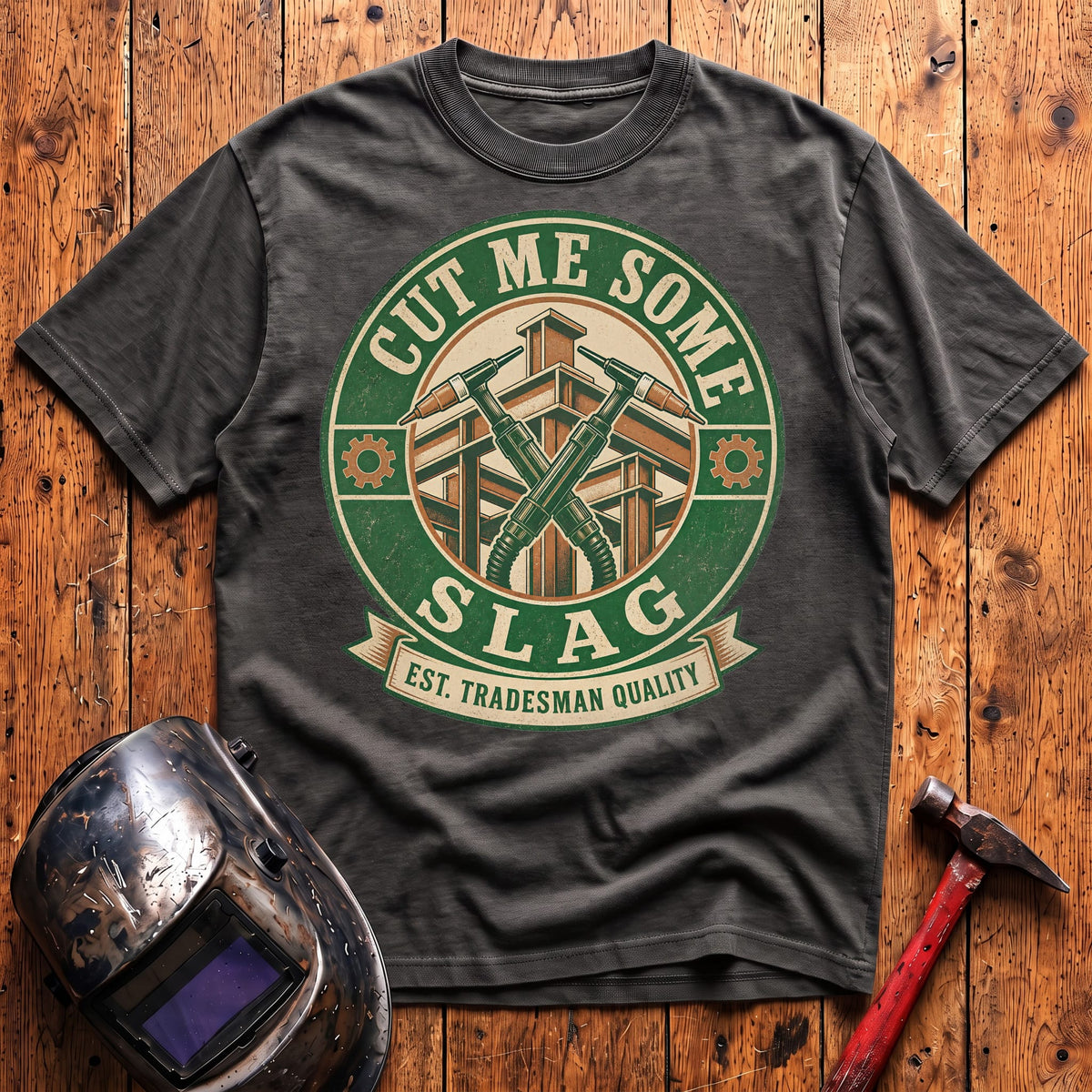 Cut Me Some Slag badge T-shirt