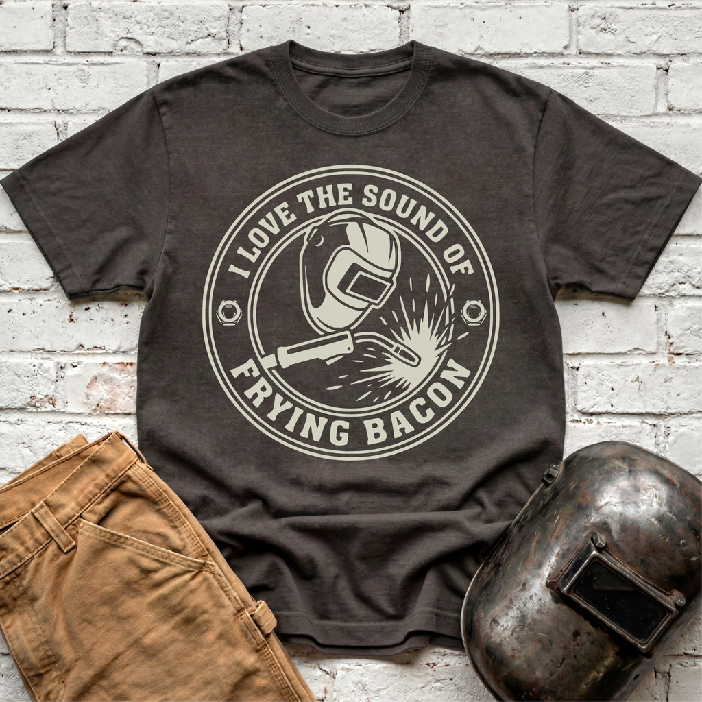 FRYING BACON badge T-shirt
