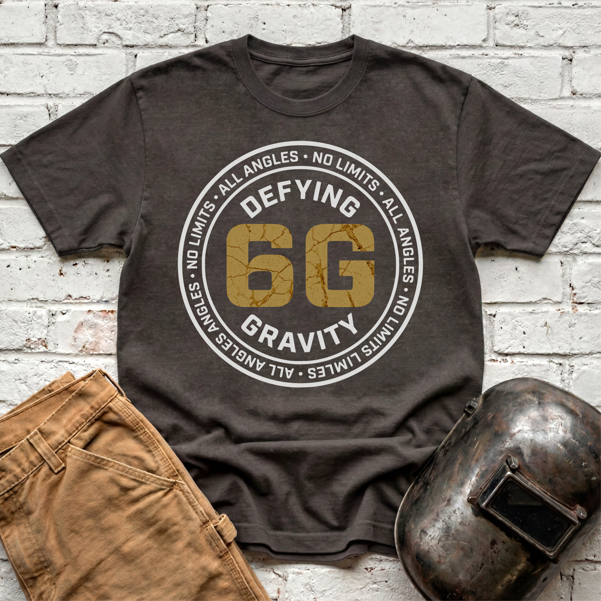 6G ALL ANGLES NO LIMITS DEFYING GRAVITY Badge T-shirt
