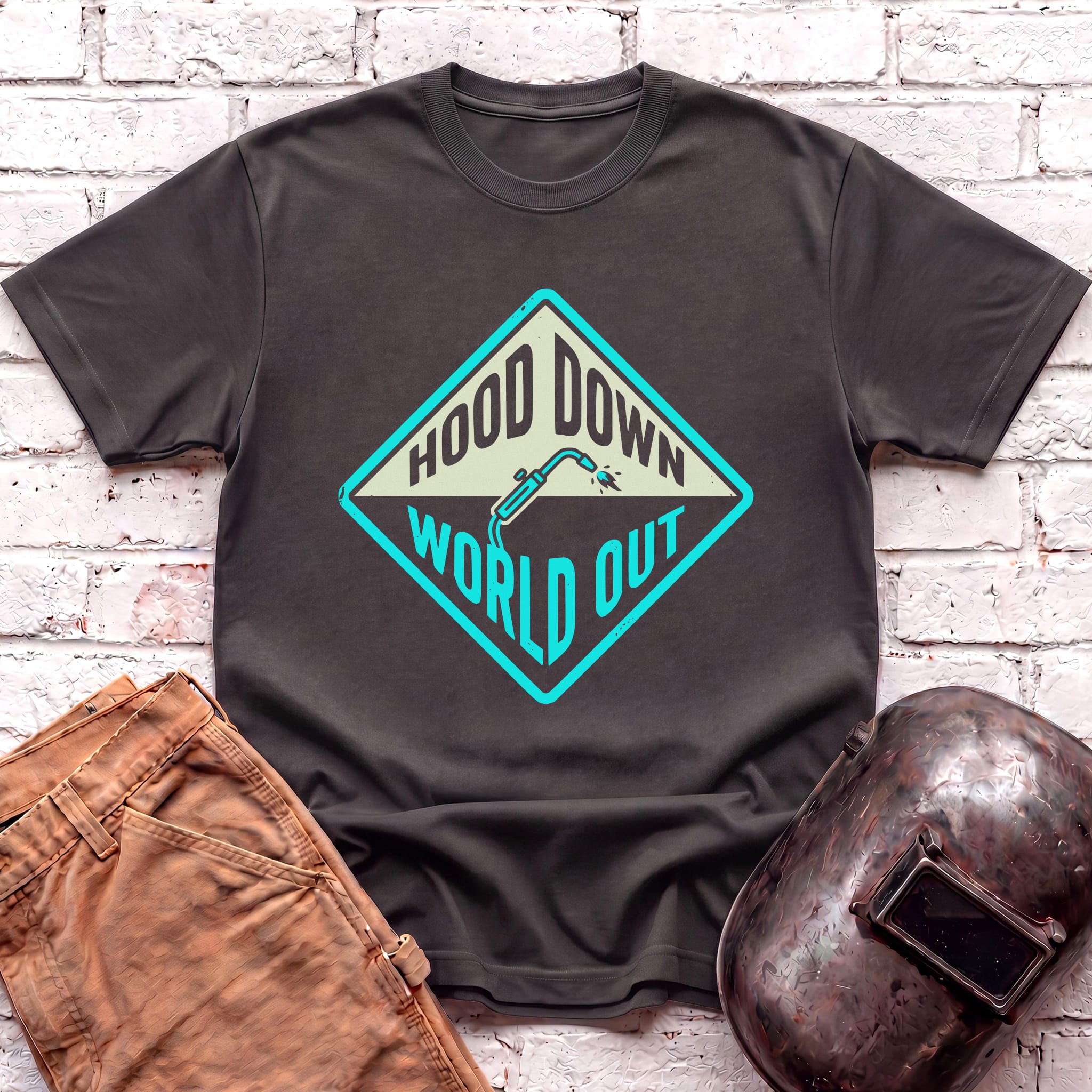 HOOD DOWN WORLD OUT T-shirt