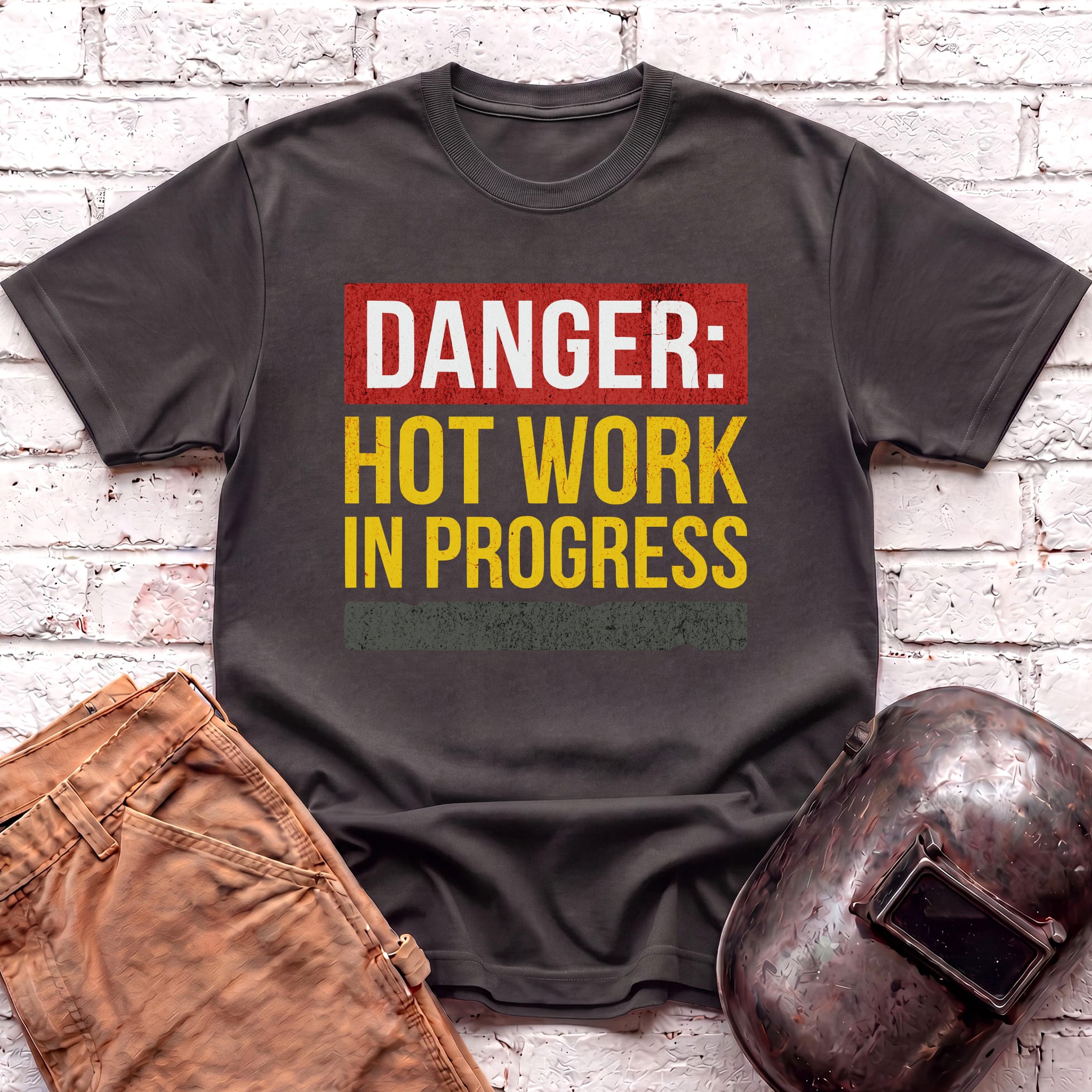 DANGER: HOT WORKS In Progress T-shirt