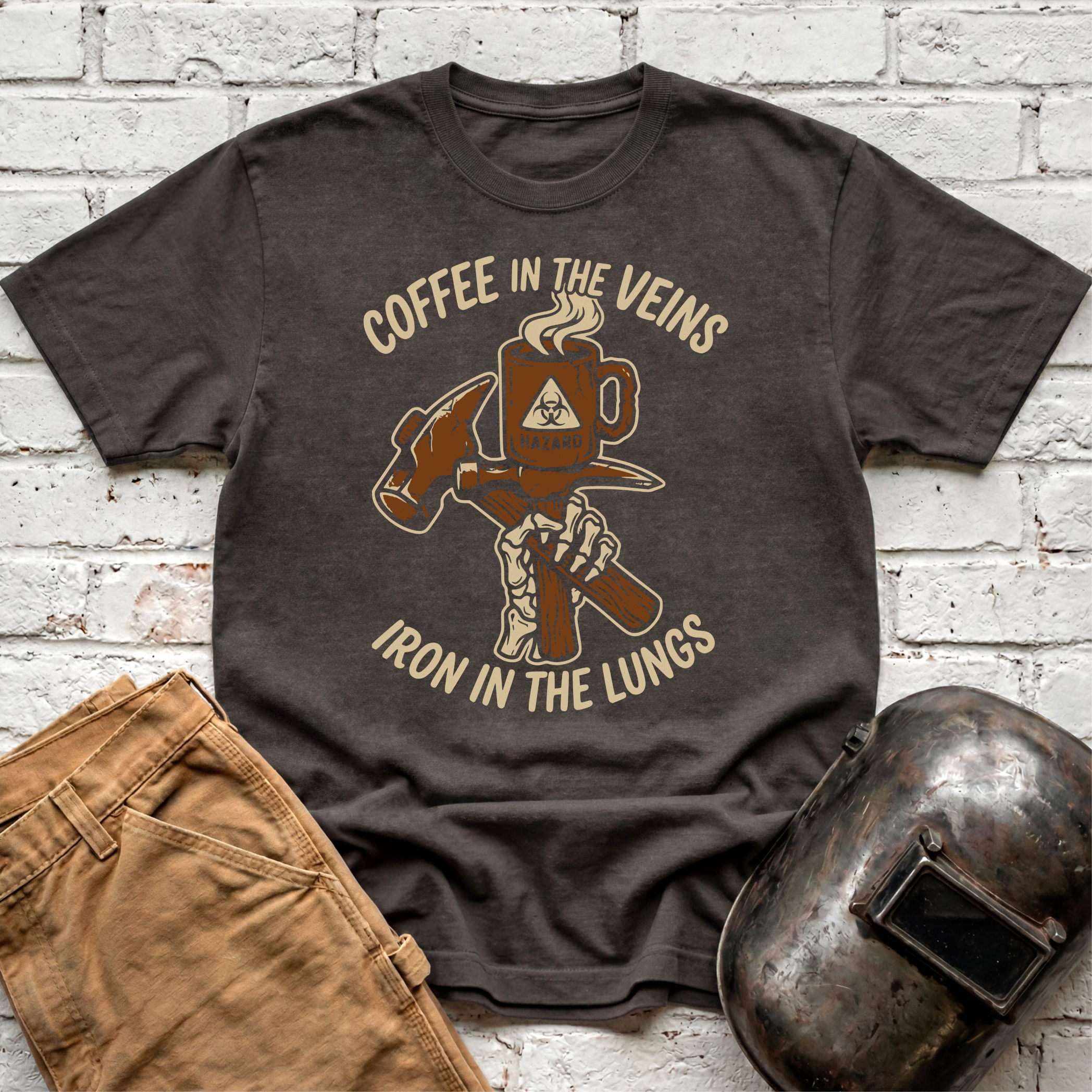 Coffee in the Veins, Iron in the Lungs T-shirt