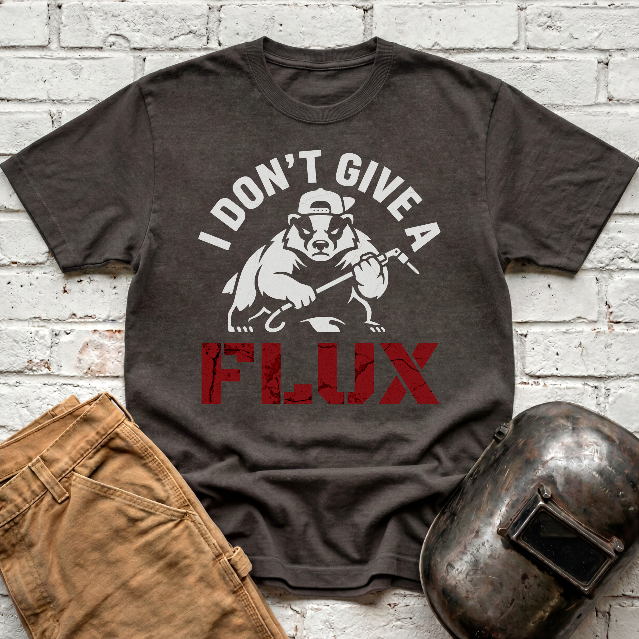 I DON'T GIVE A FLUX badger T-shirt