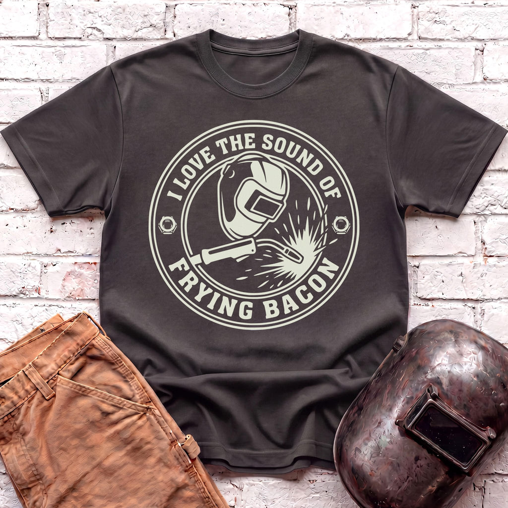 FRYING BACON badge T-shirt