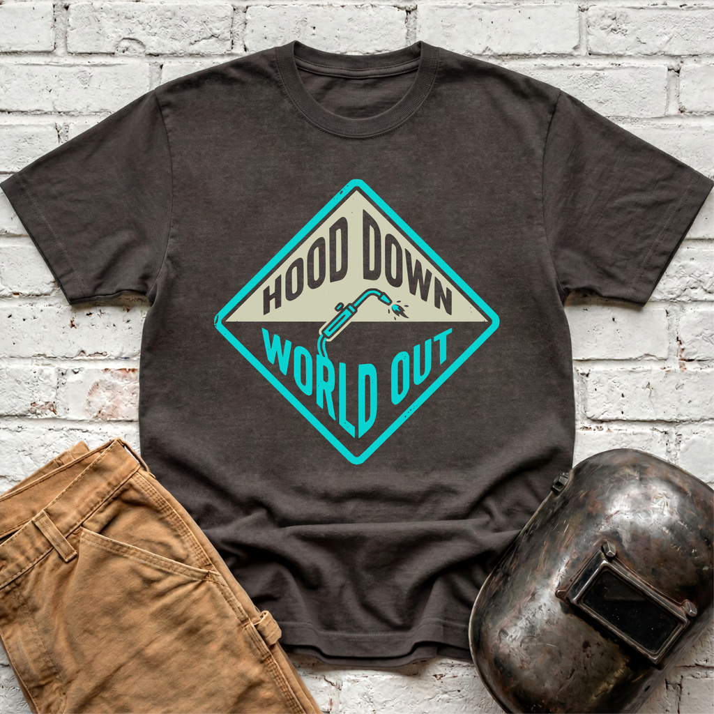 HOOD DOWN WORLD OUT T-shirt