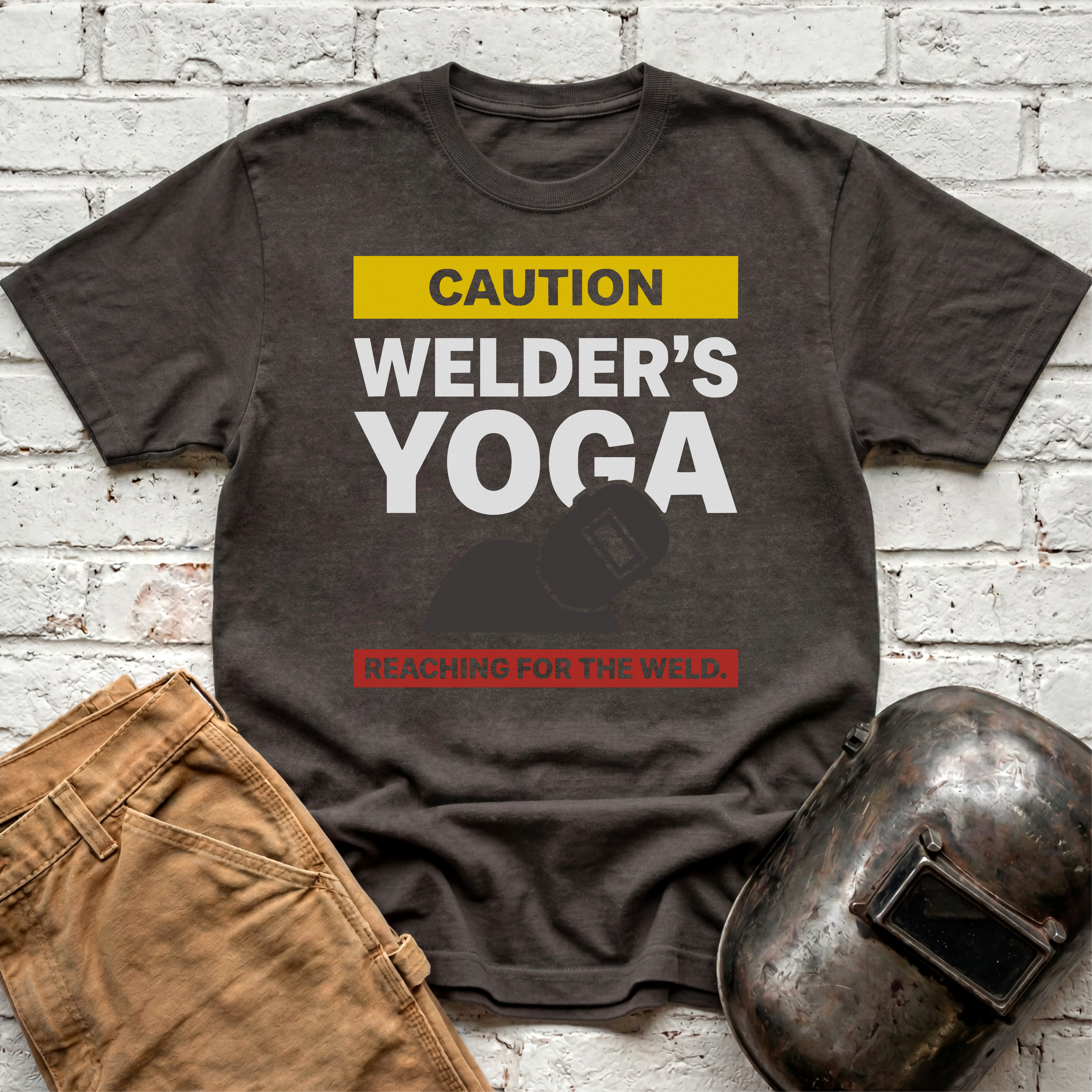 WELDER'S YOGA Caution T-shirt