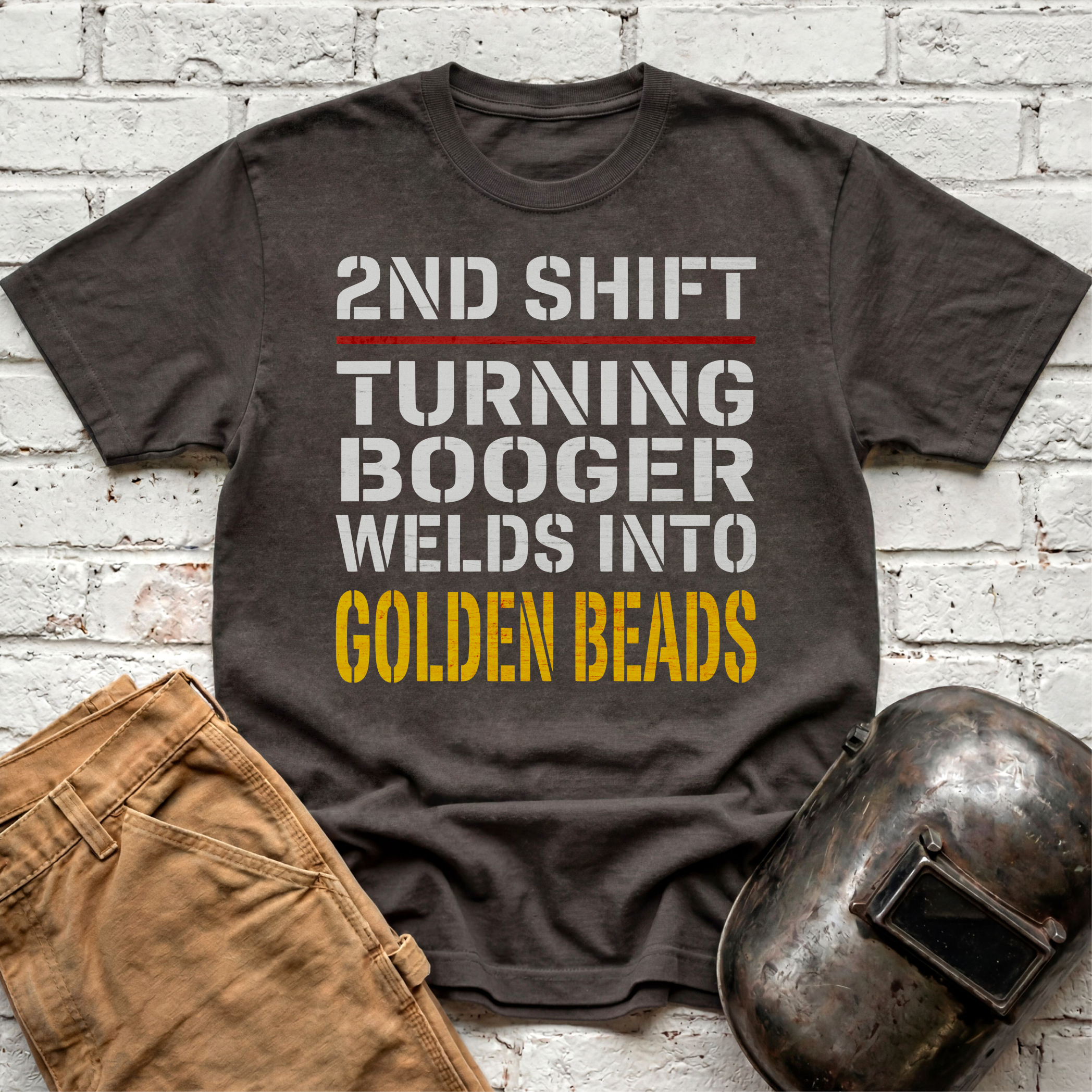 2nd SHIFT Golden BEADS T-shirt