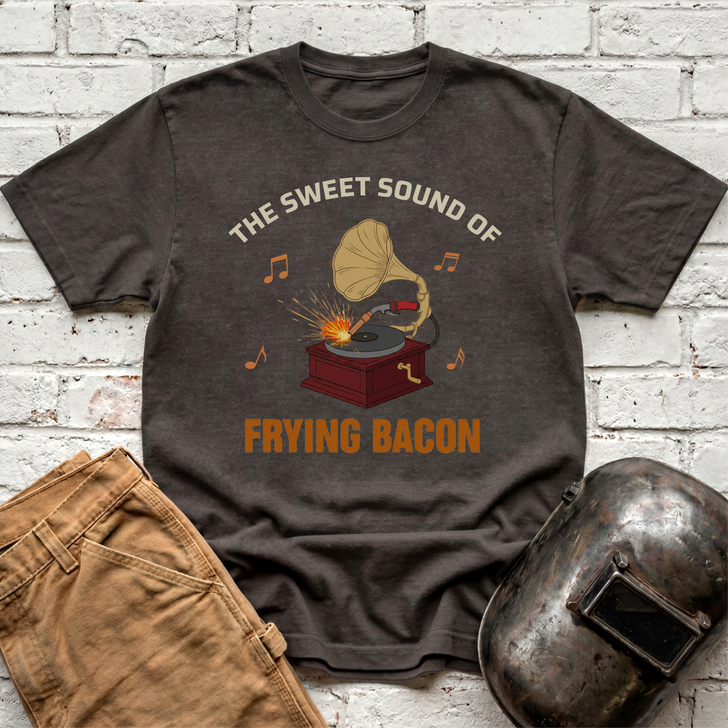 Gramophone Frying Bacon T-shirt