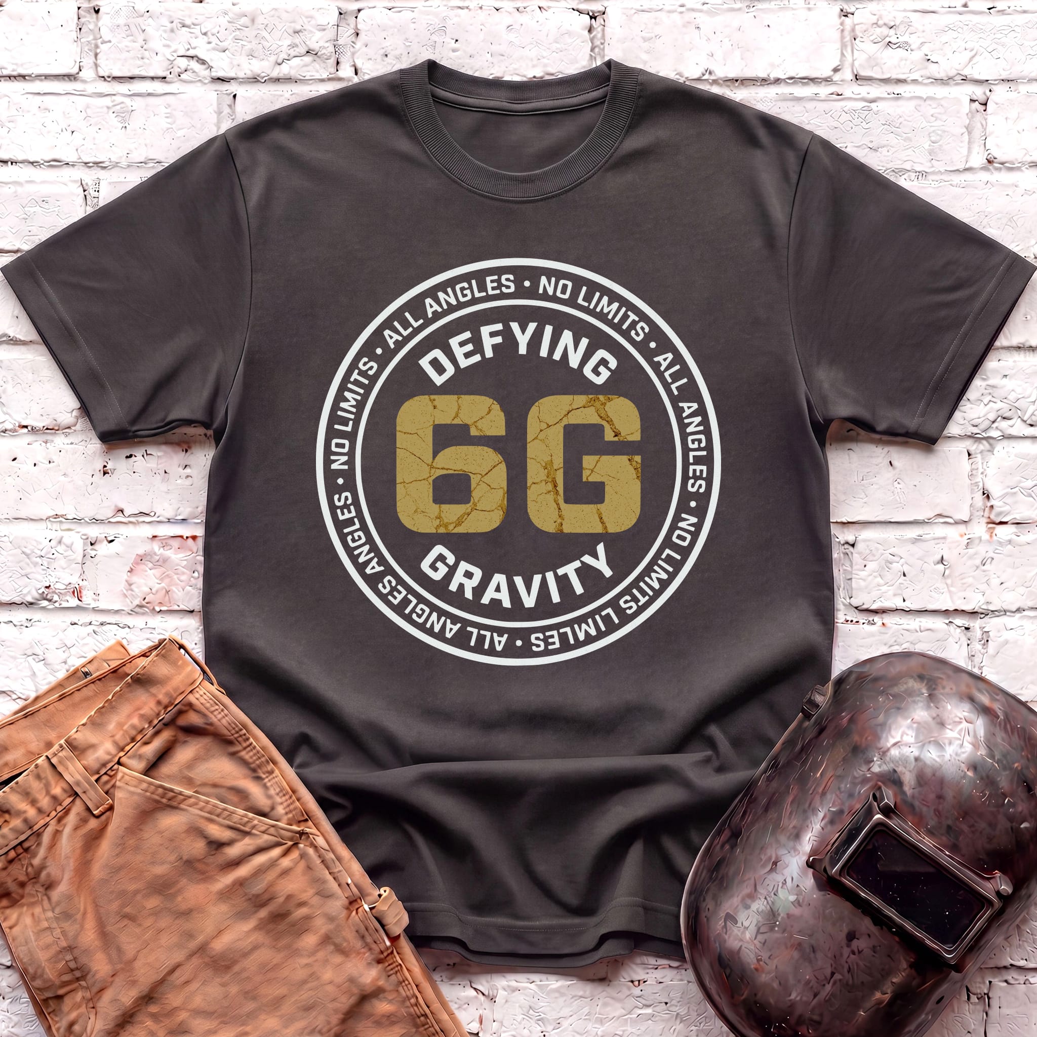 6G ALL ANGLES NO LIMITS DEFYING GRAVITY Badge T-shirt