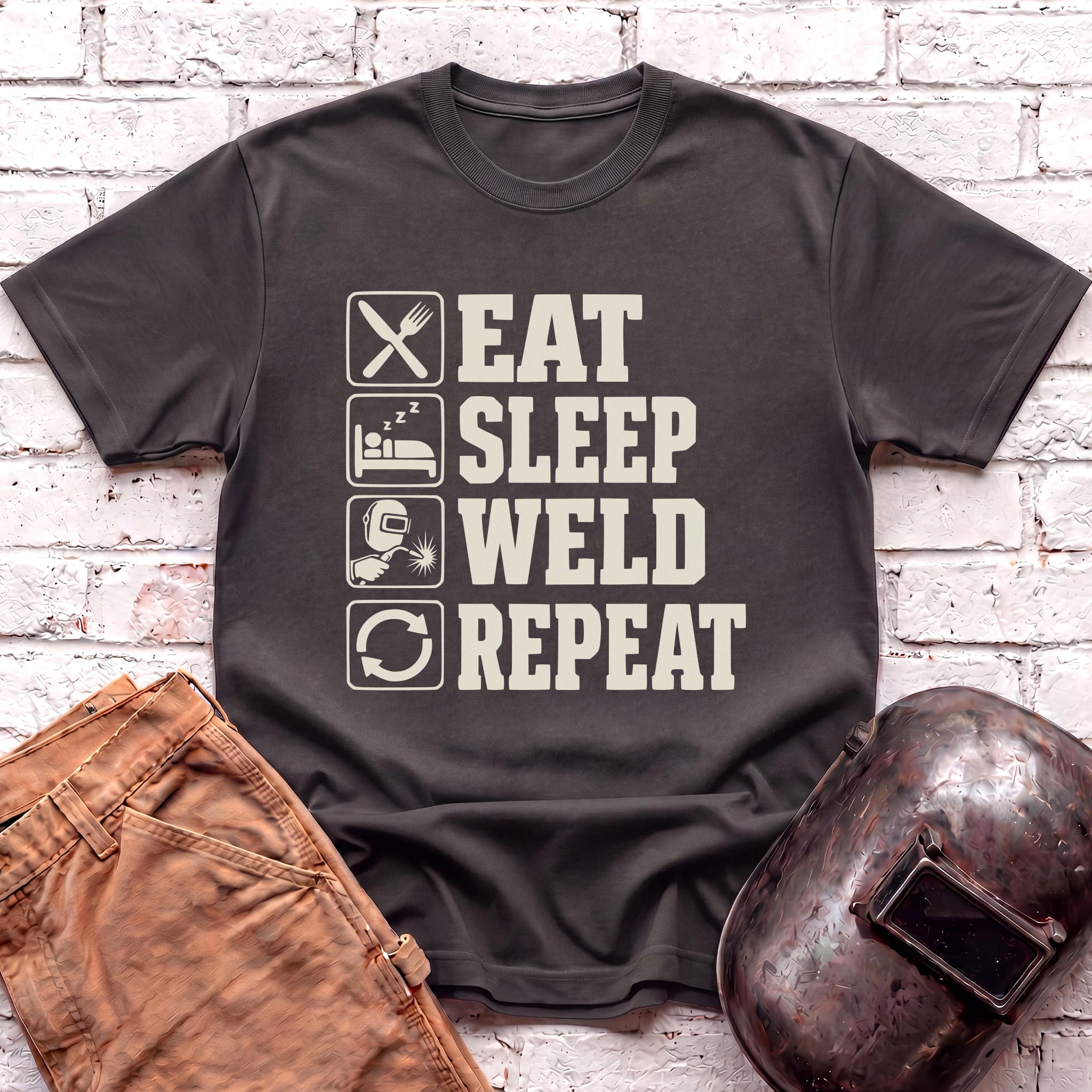Eat. Sleep. WELD. Repeat. T-shirt