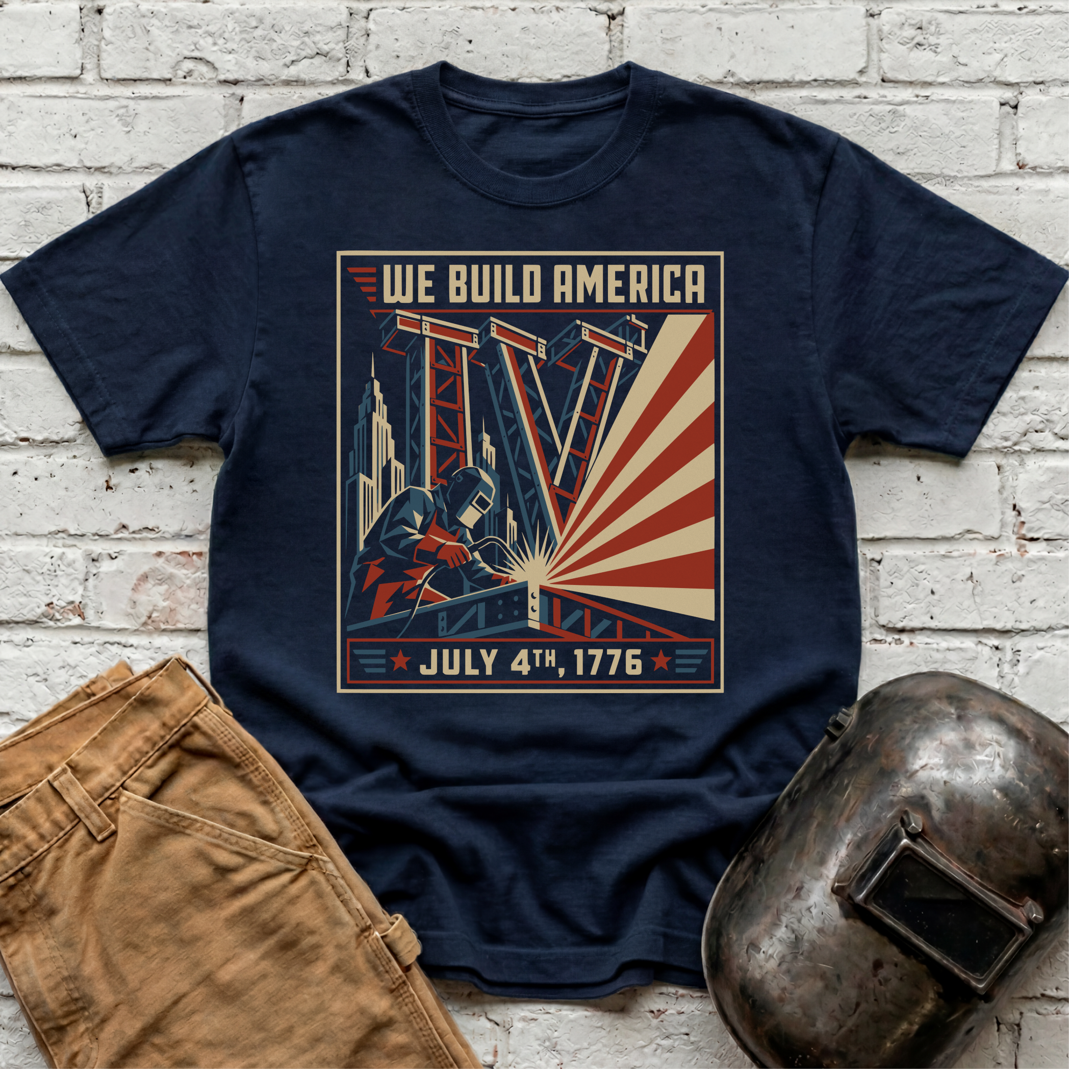 We Build America July 4th T-shirt