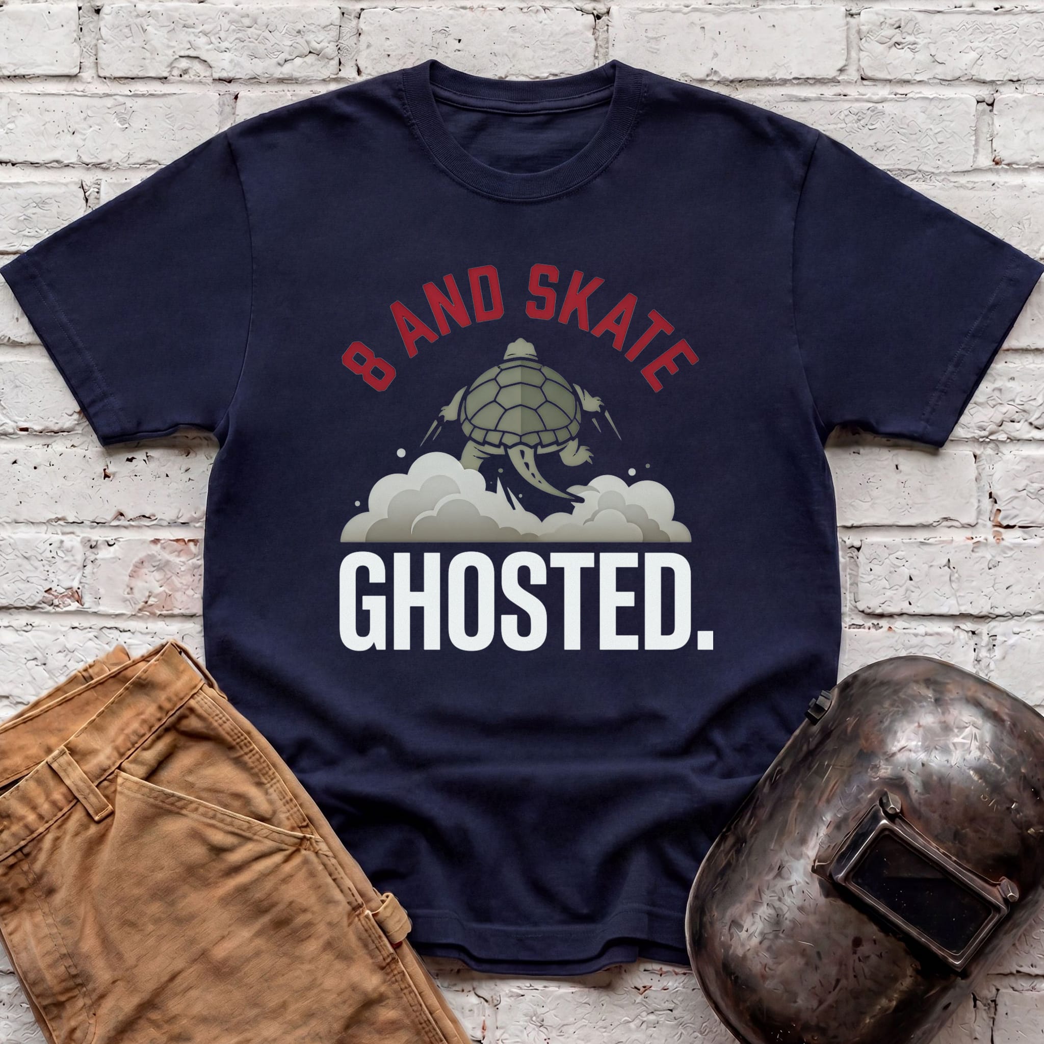 8 AND SKATE Ghosted Turtle T-shirt
