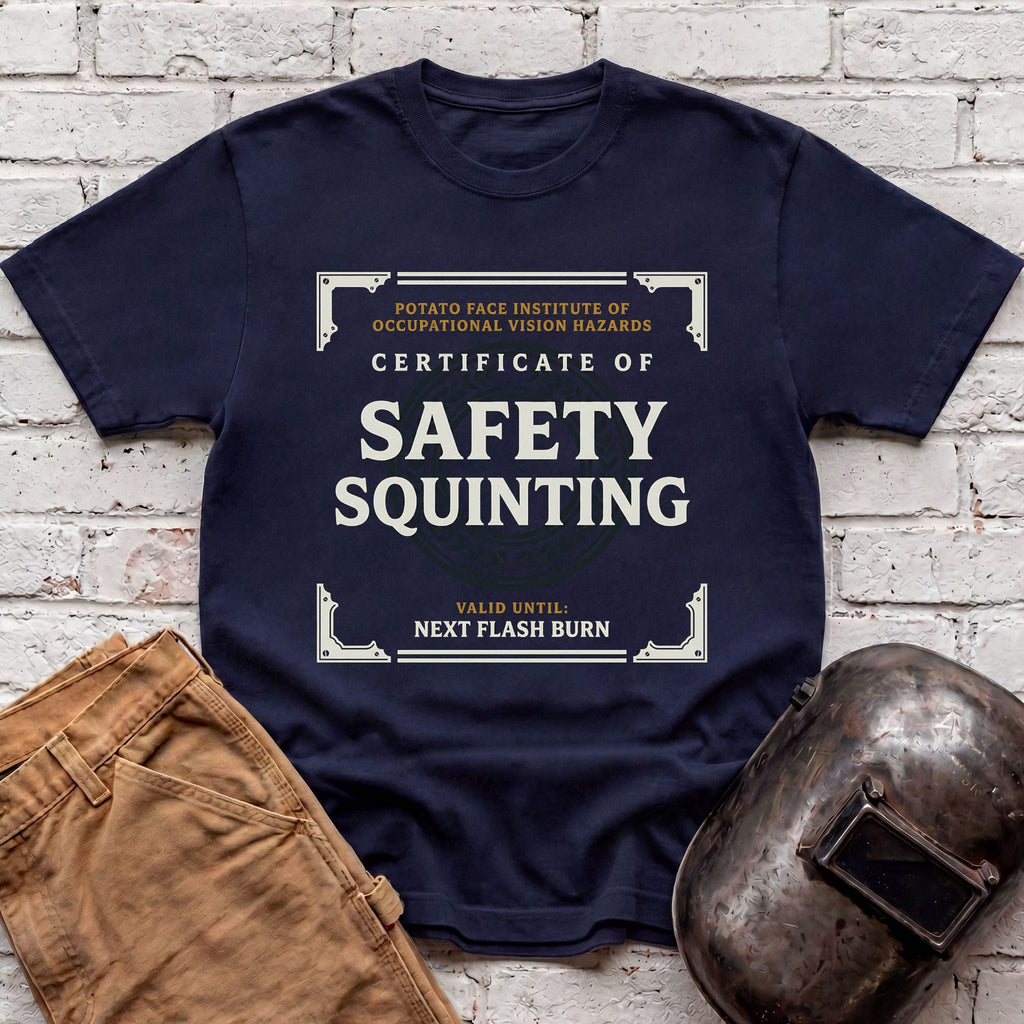 SAFETY SQUINTING certificate T-shirt