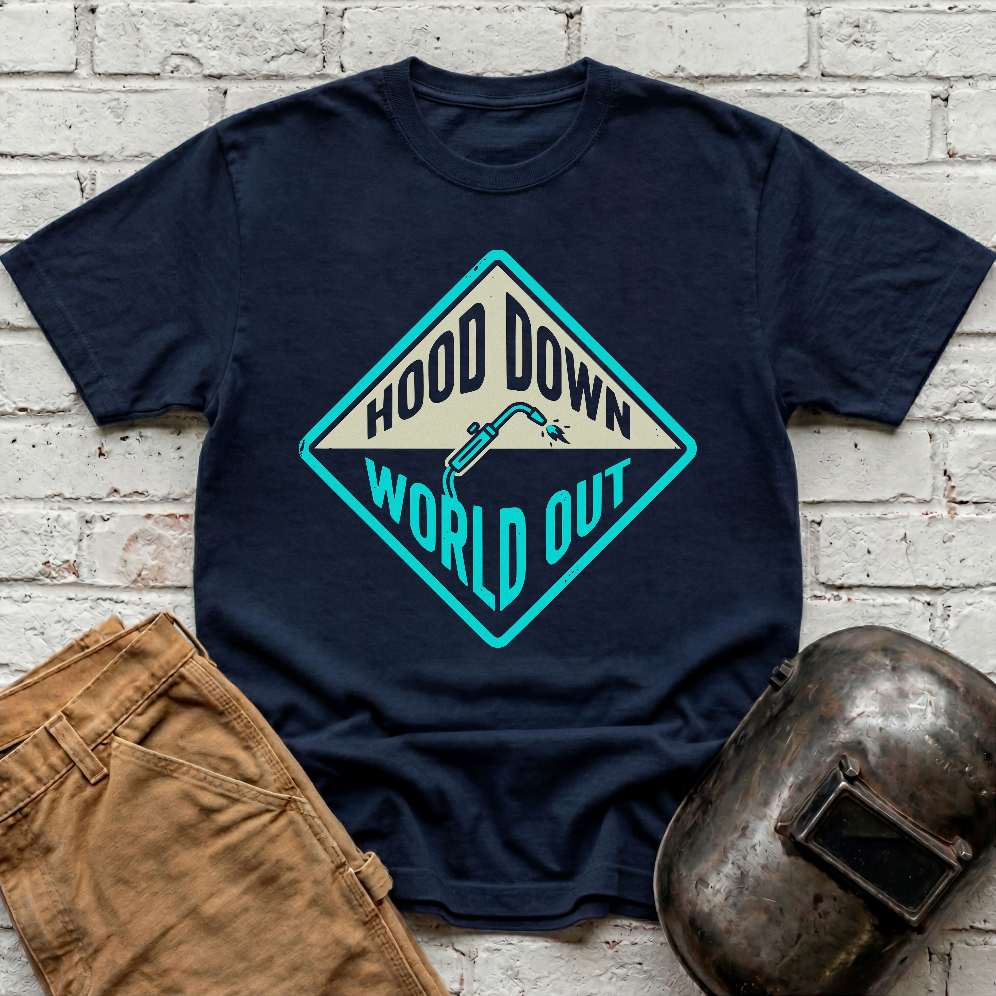 HOOD DOWN WORLD OUT T-shirt