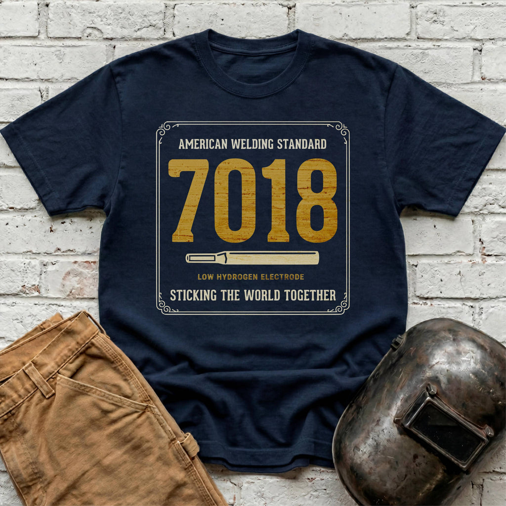 Sticking world with 7018 T-shirt