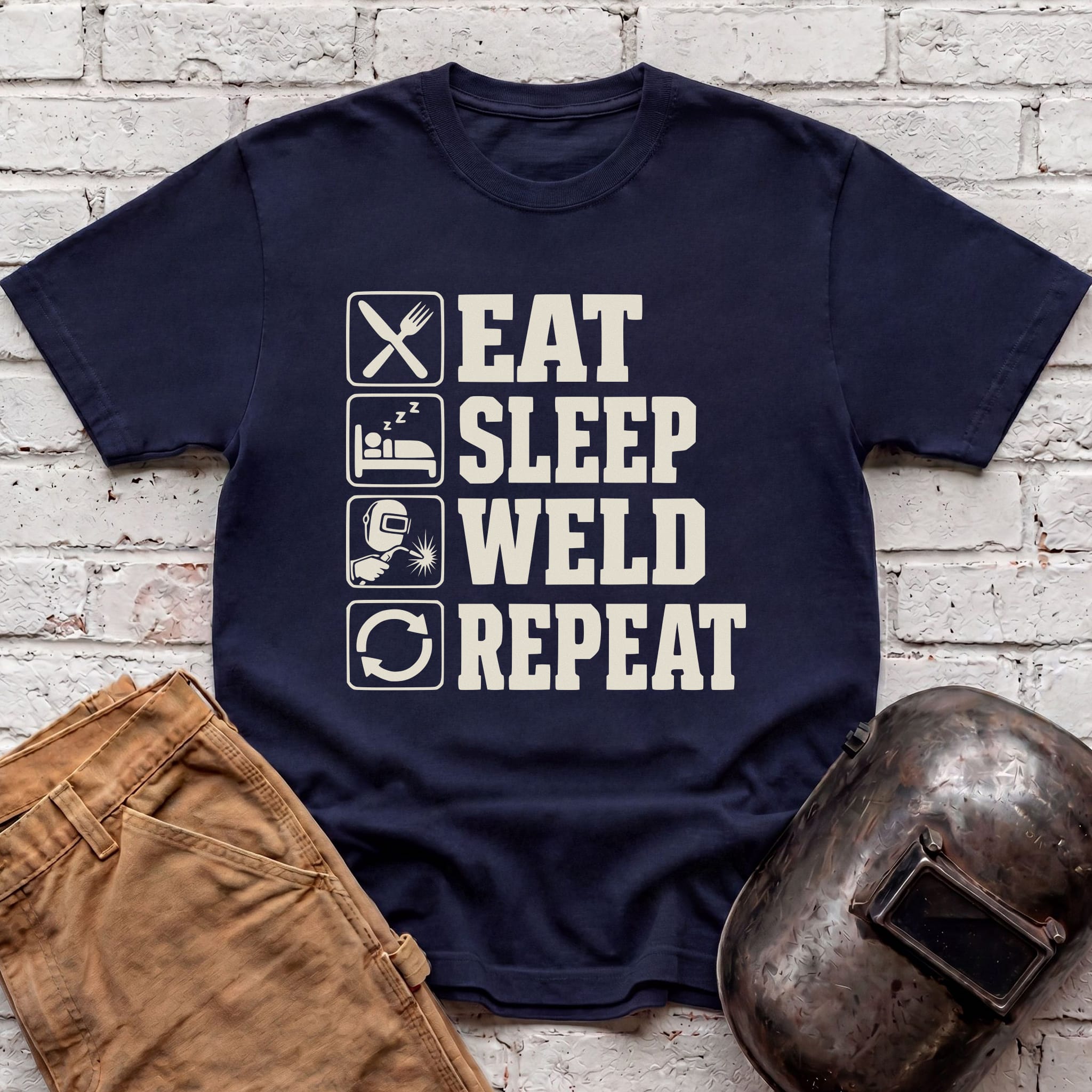 Eat. Sleep. WELD. Repeat. T-shirt