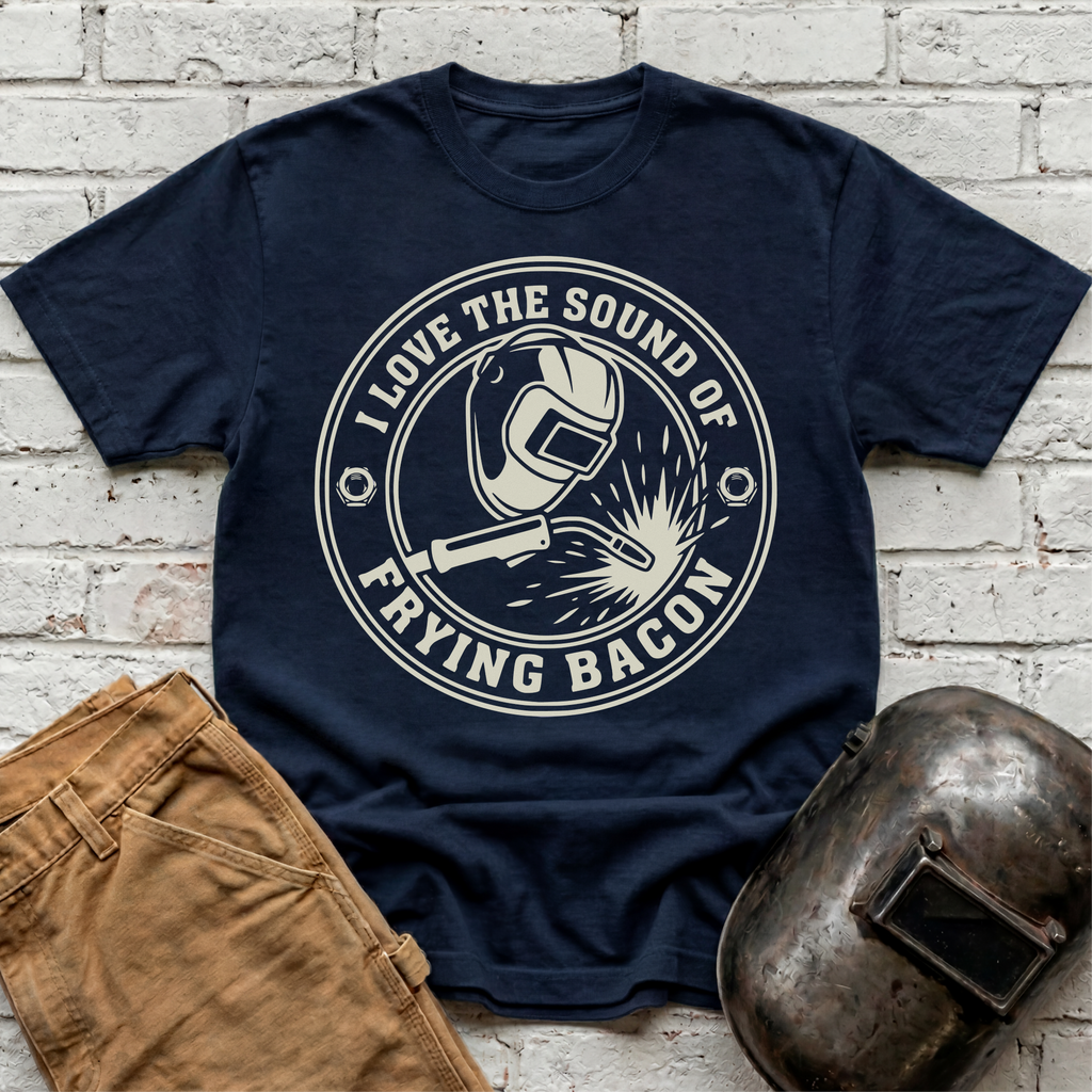 FRYING BACON badge T-shirt