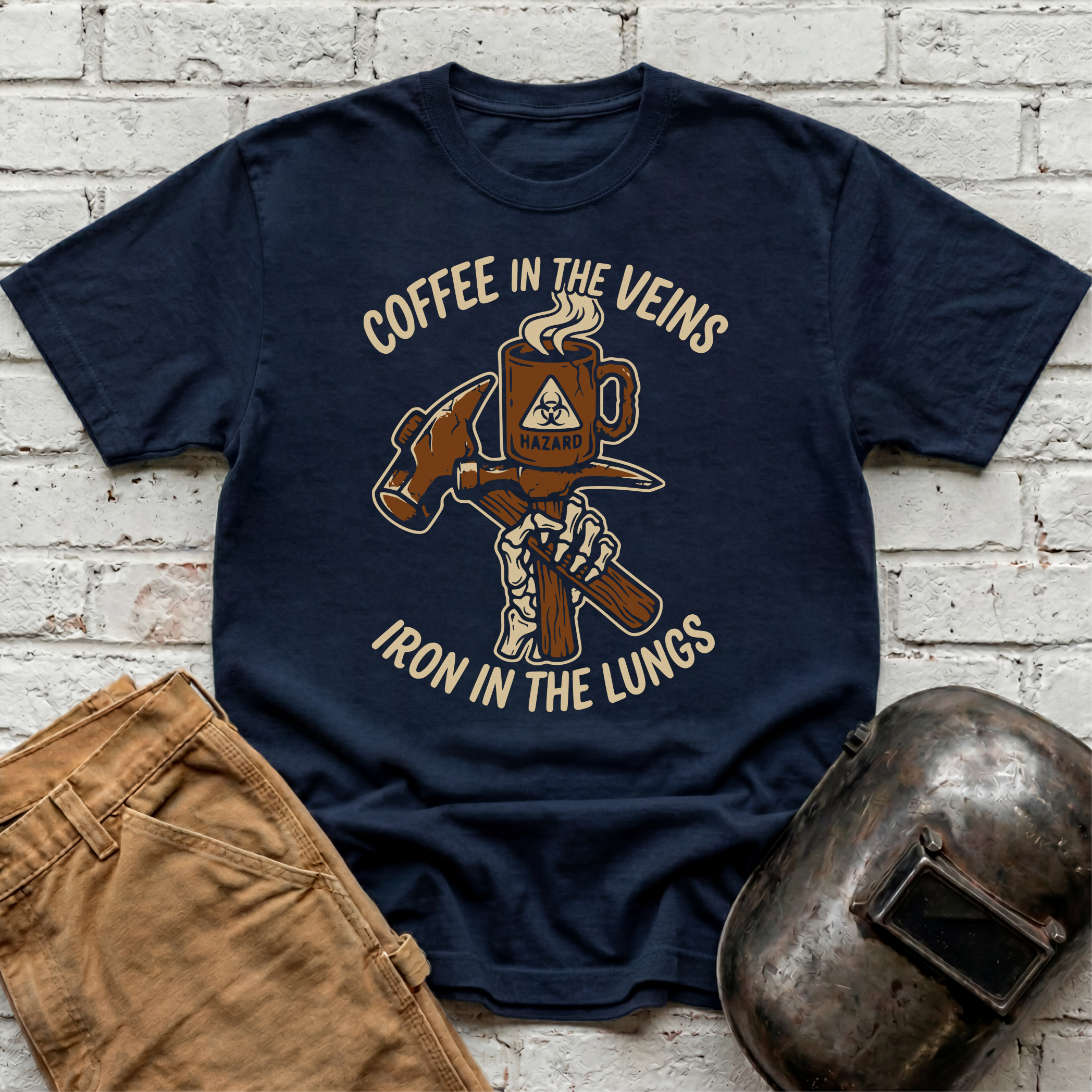 Coffee in the Veins, Iron in the Lungs T-shirt