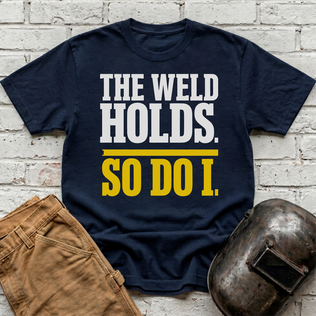 THE WELD HOLDS. So Do I. T-shirt