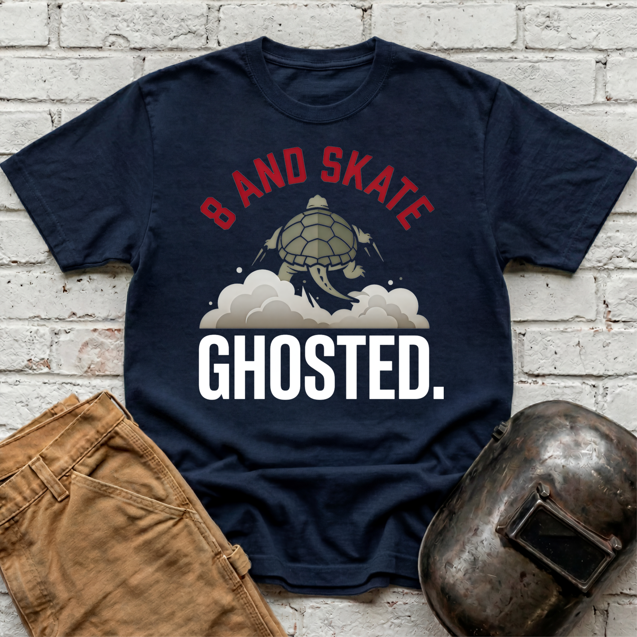 8 AND SKATE Ghosted Turtle T-shirt