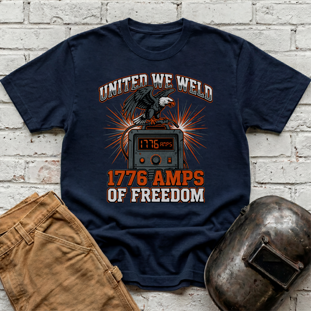 United We Weld, 1776 Amps of Freedom T-shirt