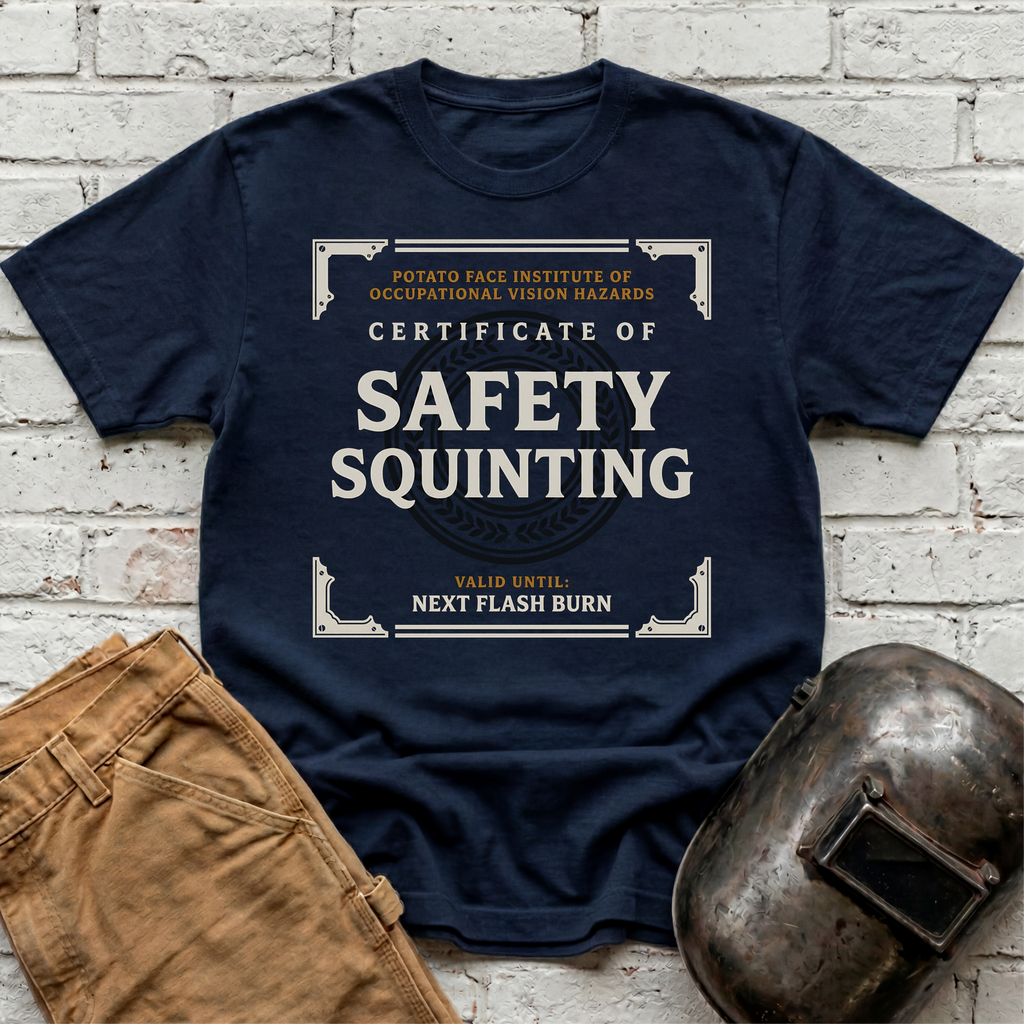 SAFETY SQUINTING certificate T-shirt