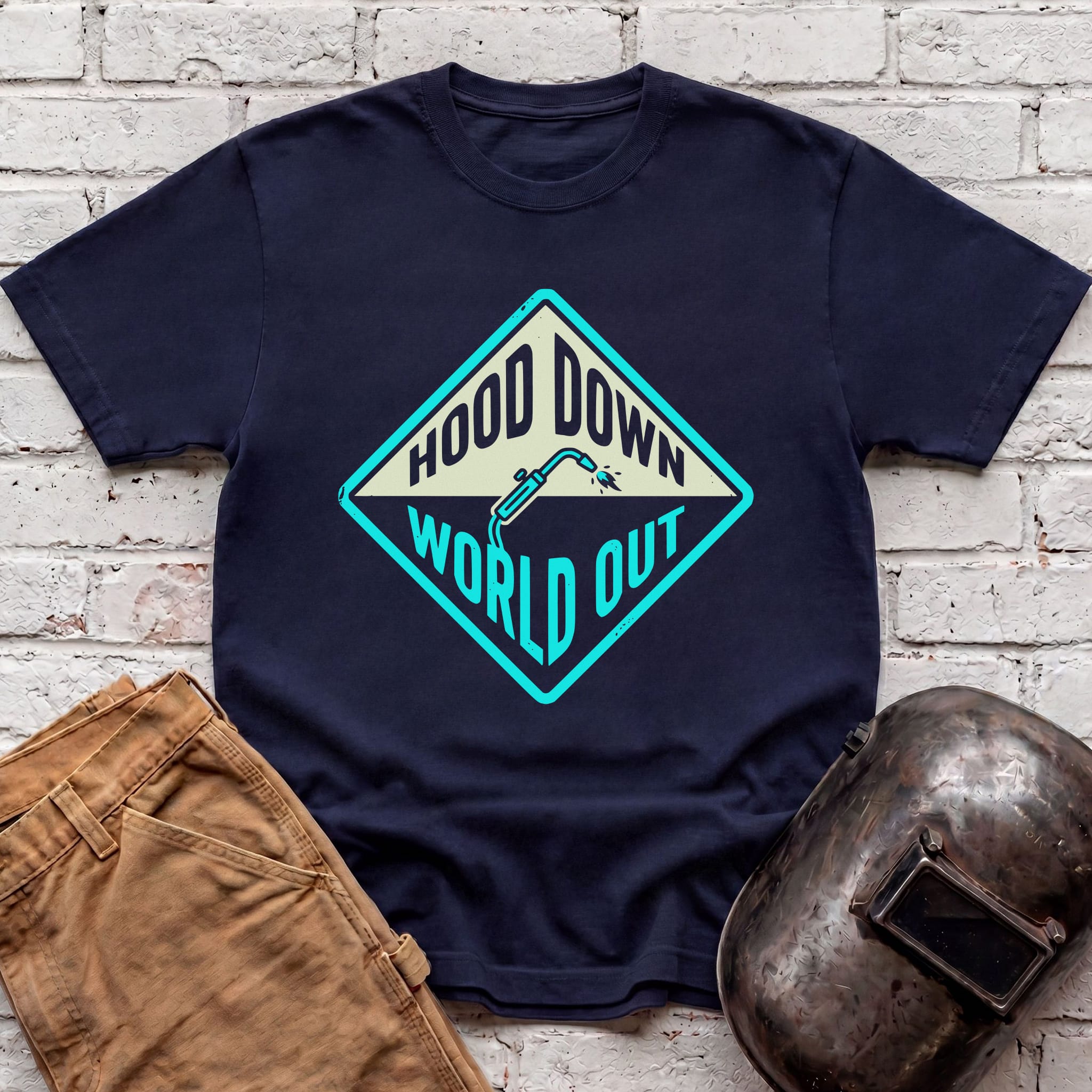 HOOD DOWN WORLD OUT T-shirt