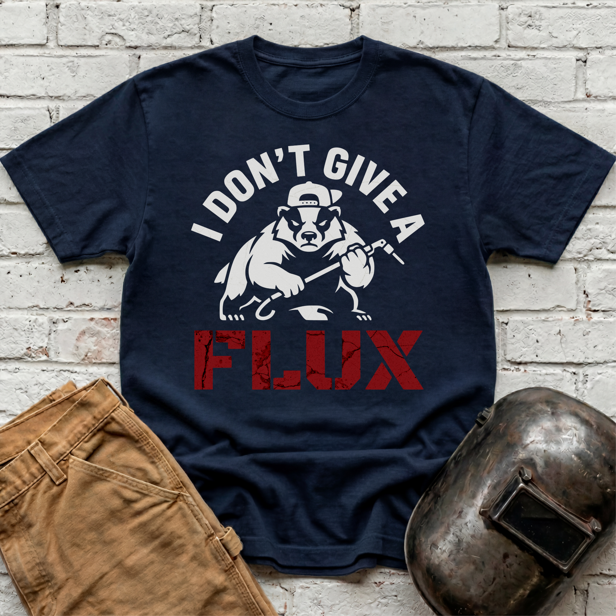 I DON'T GIVE A FLUX badger T-shirt