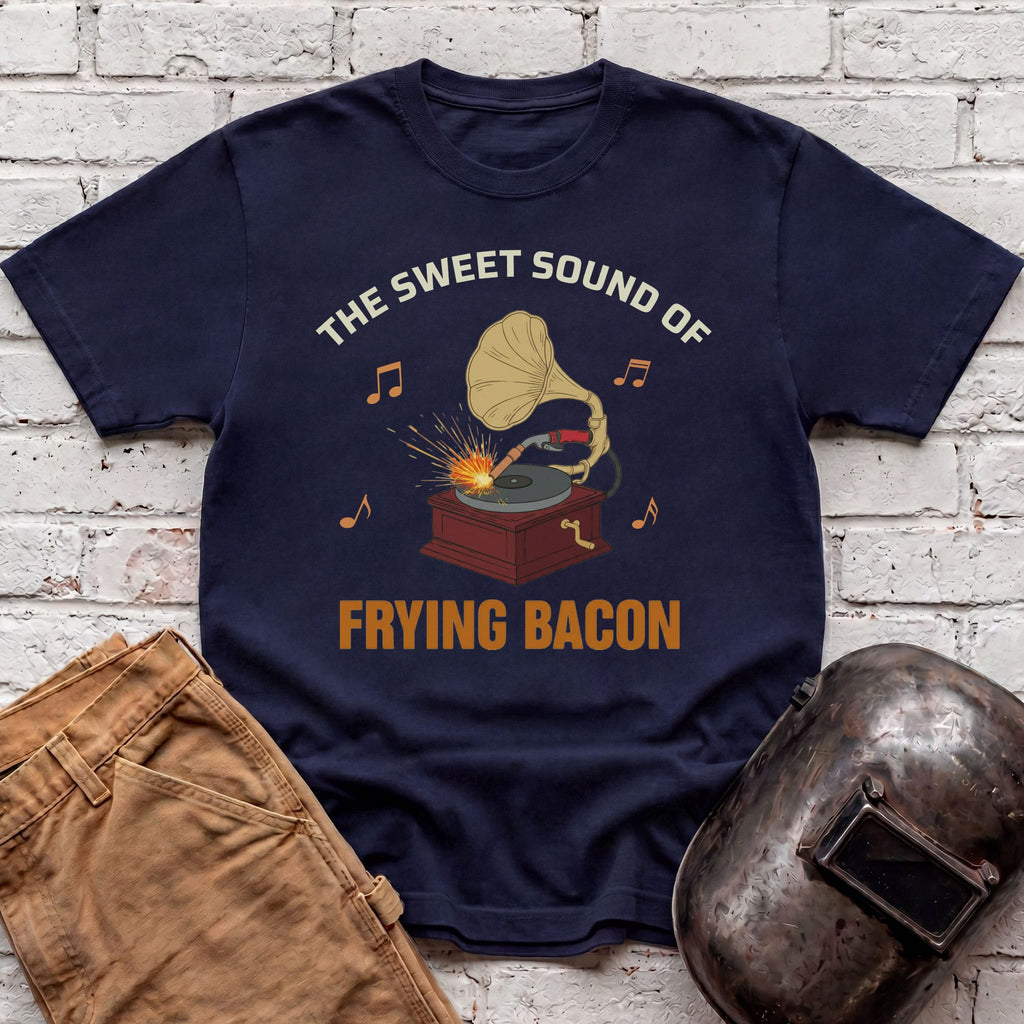 Gramophone Frying Bacon T-shirt