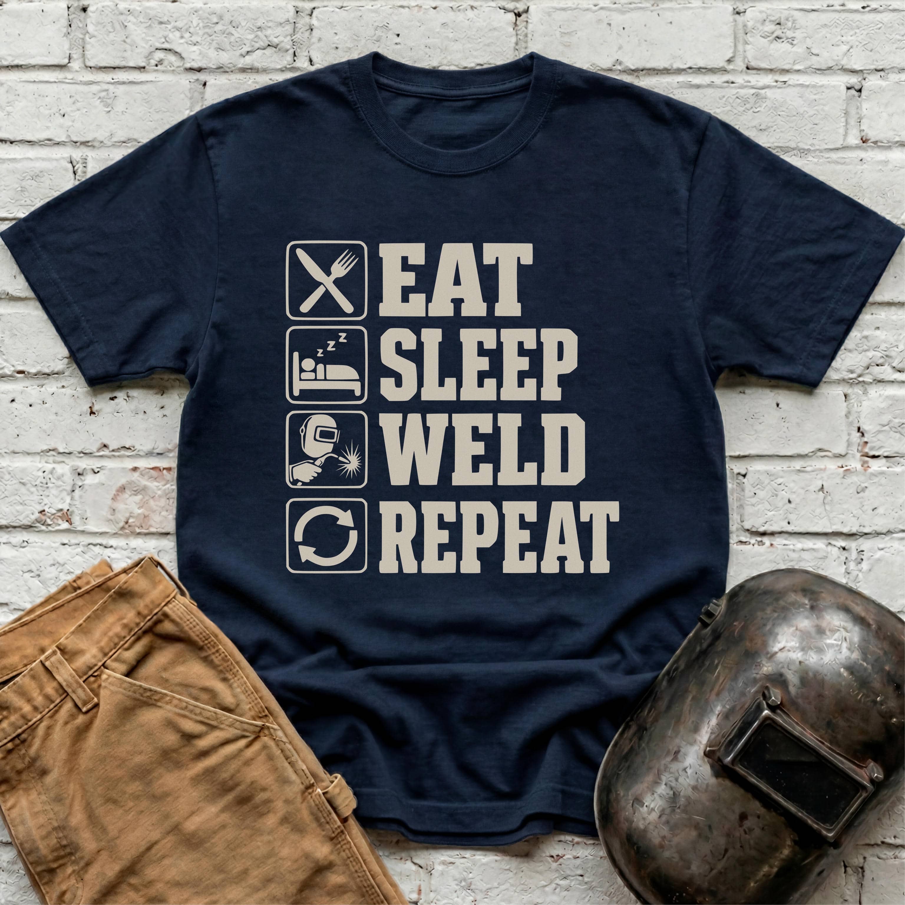 Eat. Sleep. WELD. Repeat. T-shirt