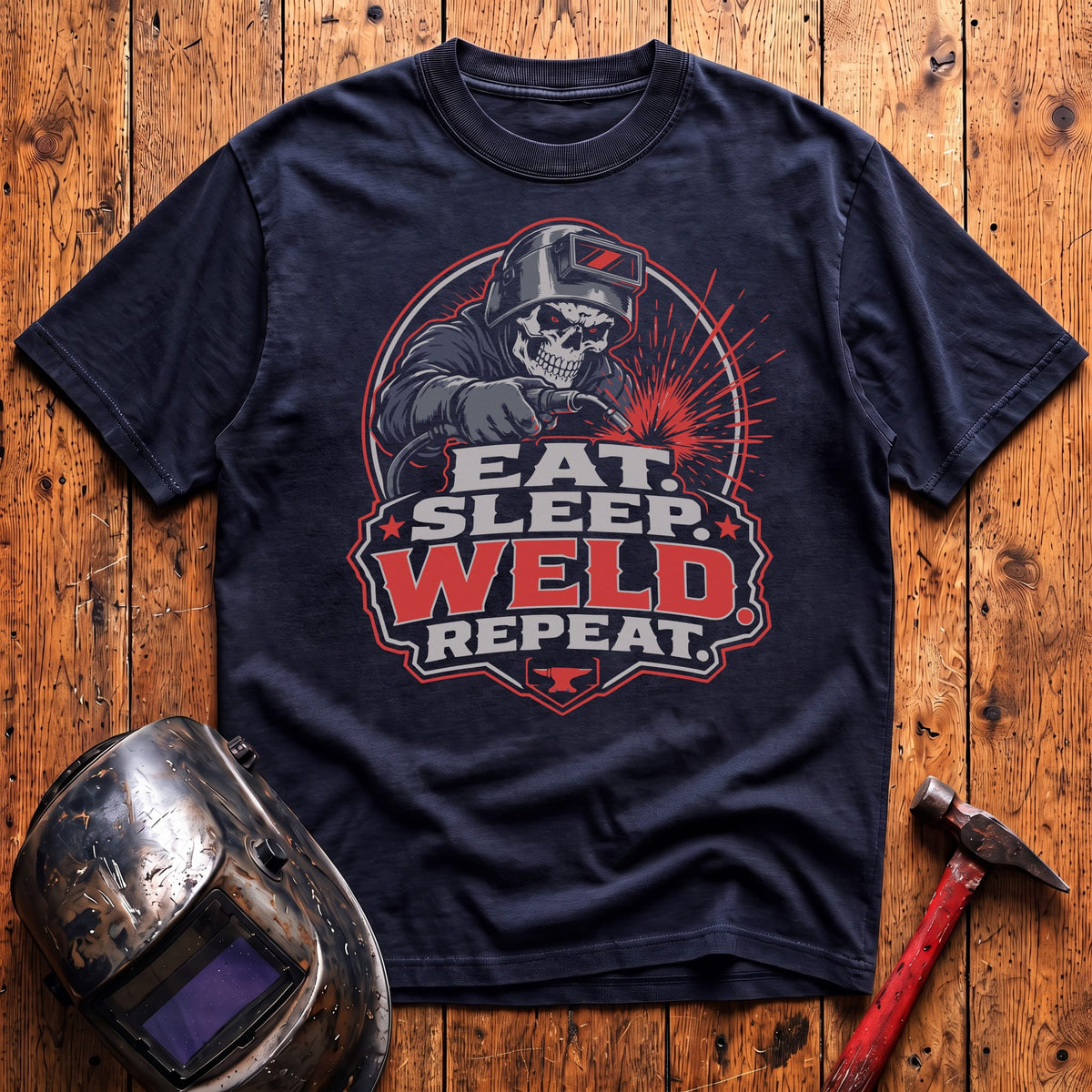 Eat. Sleep. WELD. Repeat. T-shirt